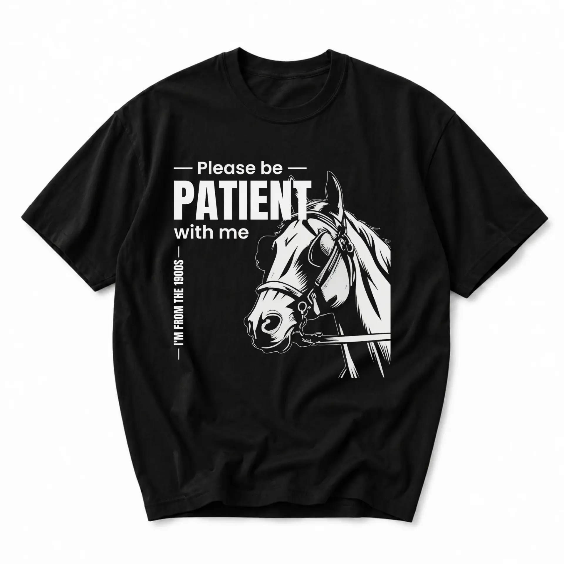 Funny Shirt Please Be Patient with Me I Am from the 1900s Unisex Graphic Printed T-Shirt Casual Short Sleeve Top