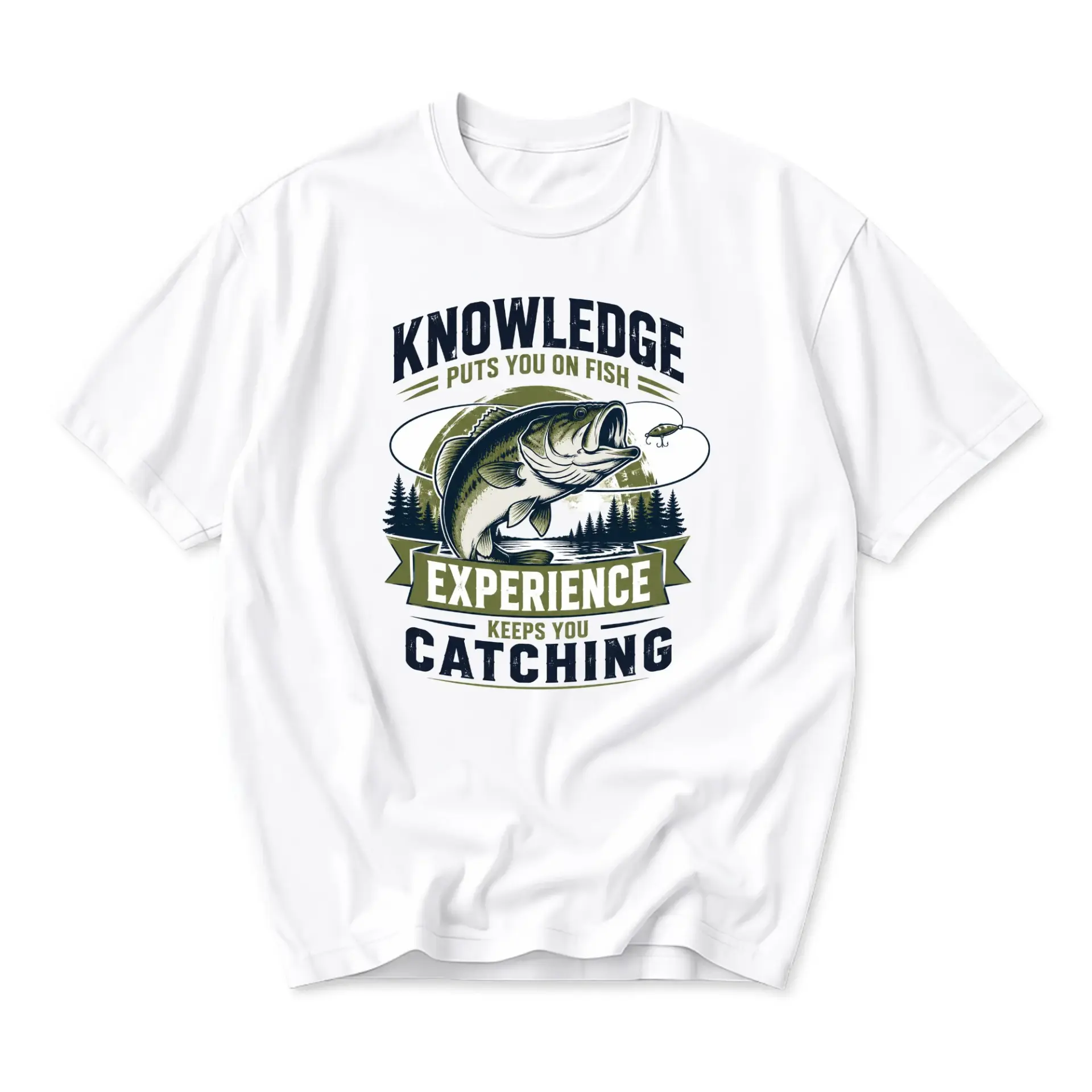 Graphic Tee Fishing Lover Shirt Knowledge Experience Catching Outdoor