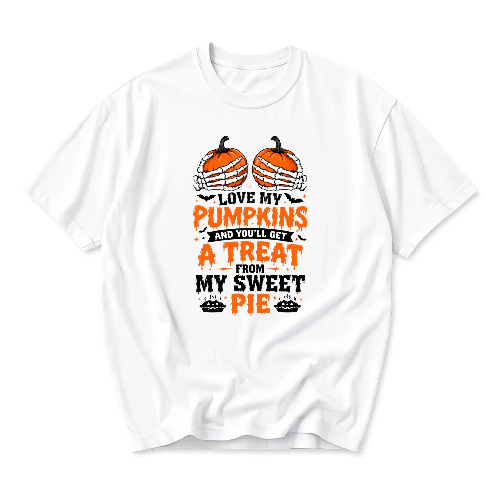 Funny Shirt Love My Pumpkins Graphic Tee Unisex Crew Neck Autumn Seasonal Apparel Casual Comfortable Cotton Top