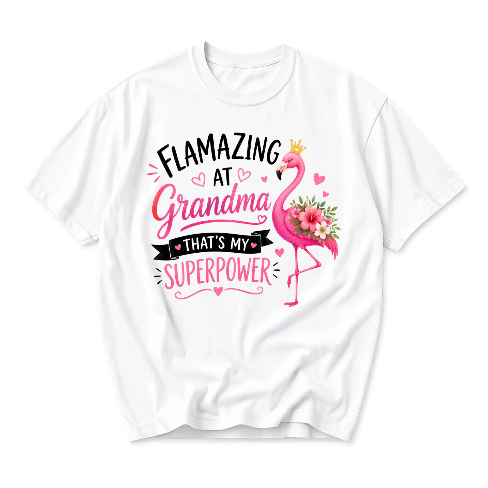Funny Shirt Flamazing at Grandma That Is My Superpower Graphic Tee Unisex Casual Short Sleeve Crew Neck Top