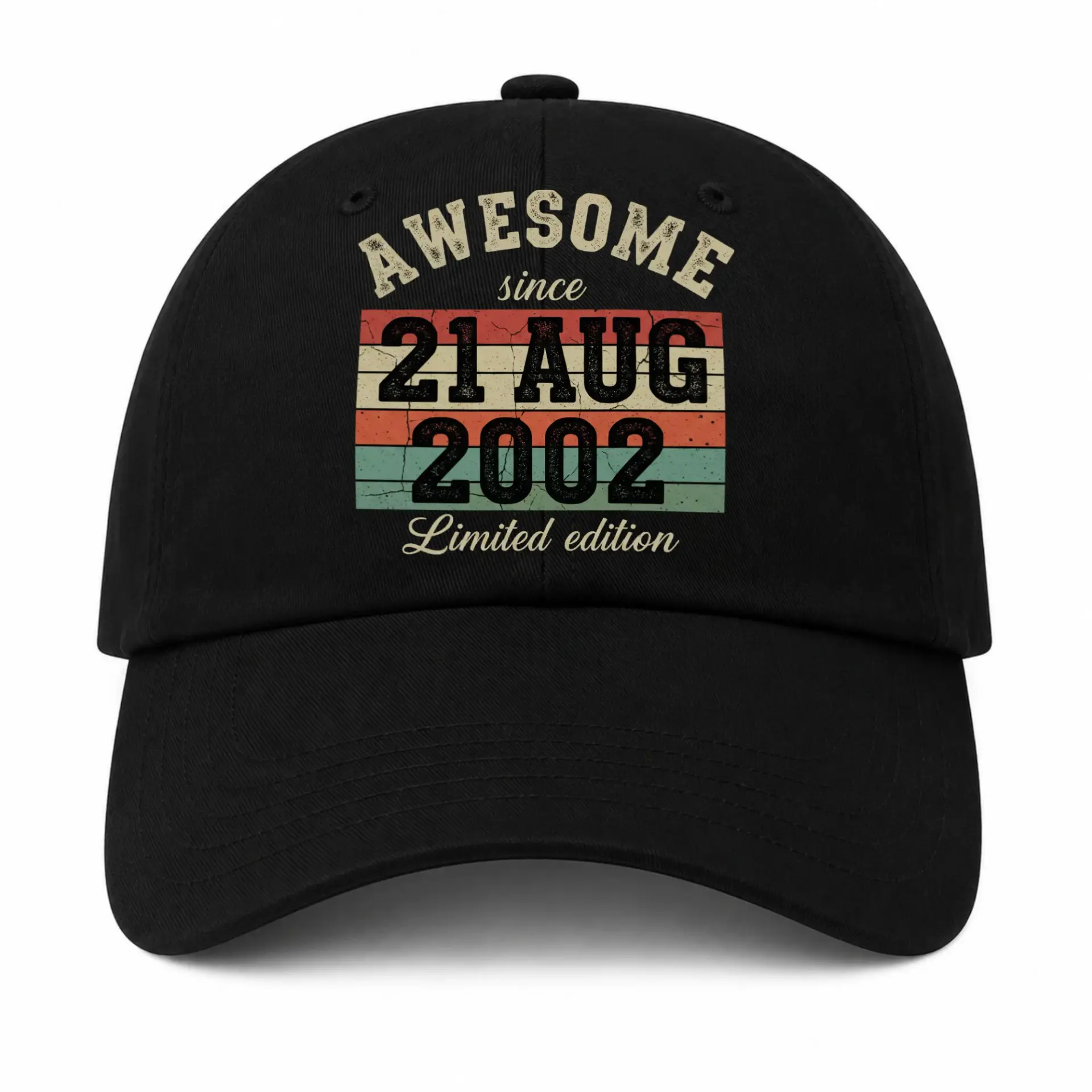 Baseball Cap Awesome Since August 2002 Retro Vintage Birthday Gift Hat