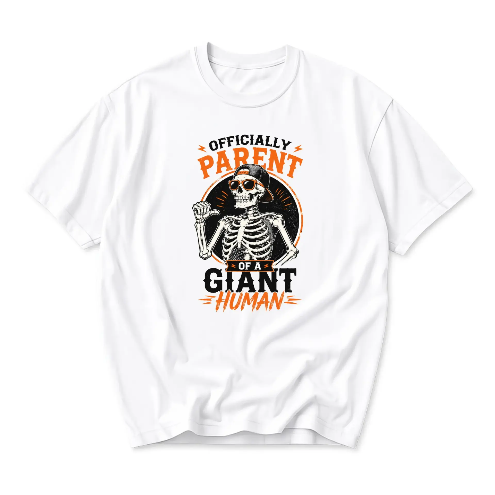 Funny Shirt Officially Parent of a Giant Human Graphic Tee Casual Cotton Blend Unisex Crew Neck Top for Everyday Wear