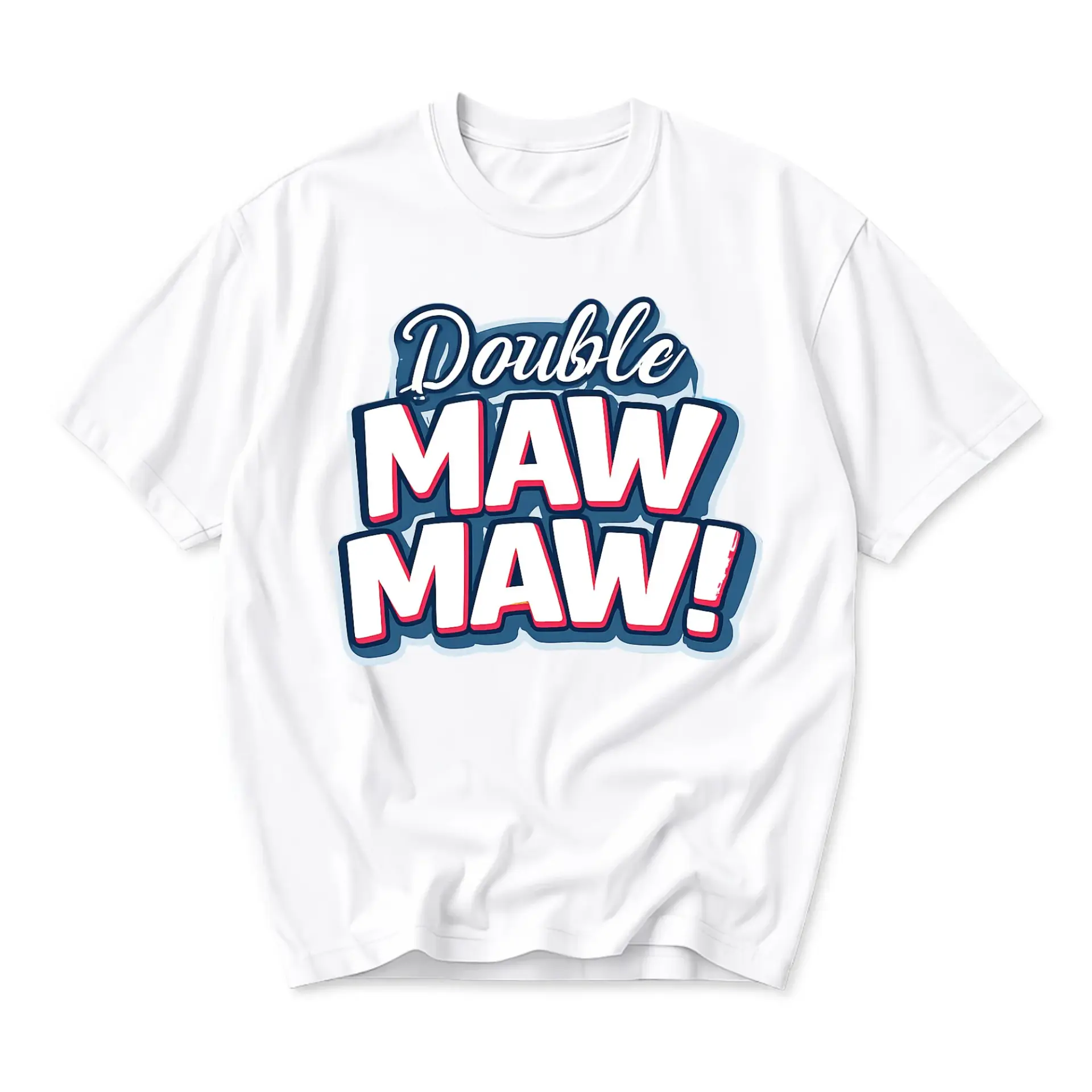 Funny Shirt Double Graphic Tee Unisex Casual Apparel Soft Cotton Blend Crew