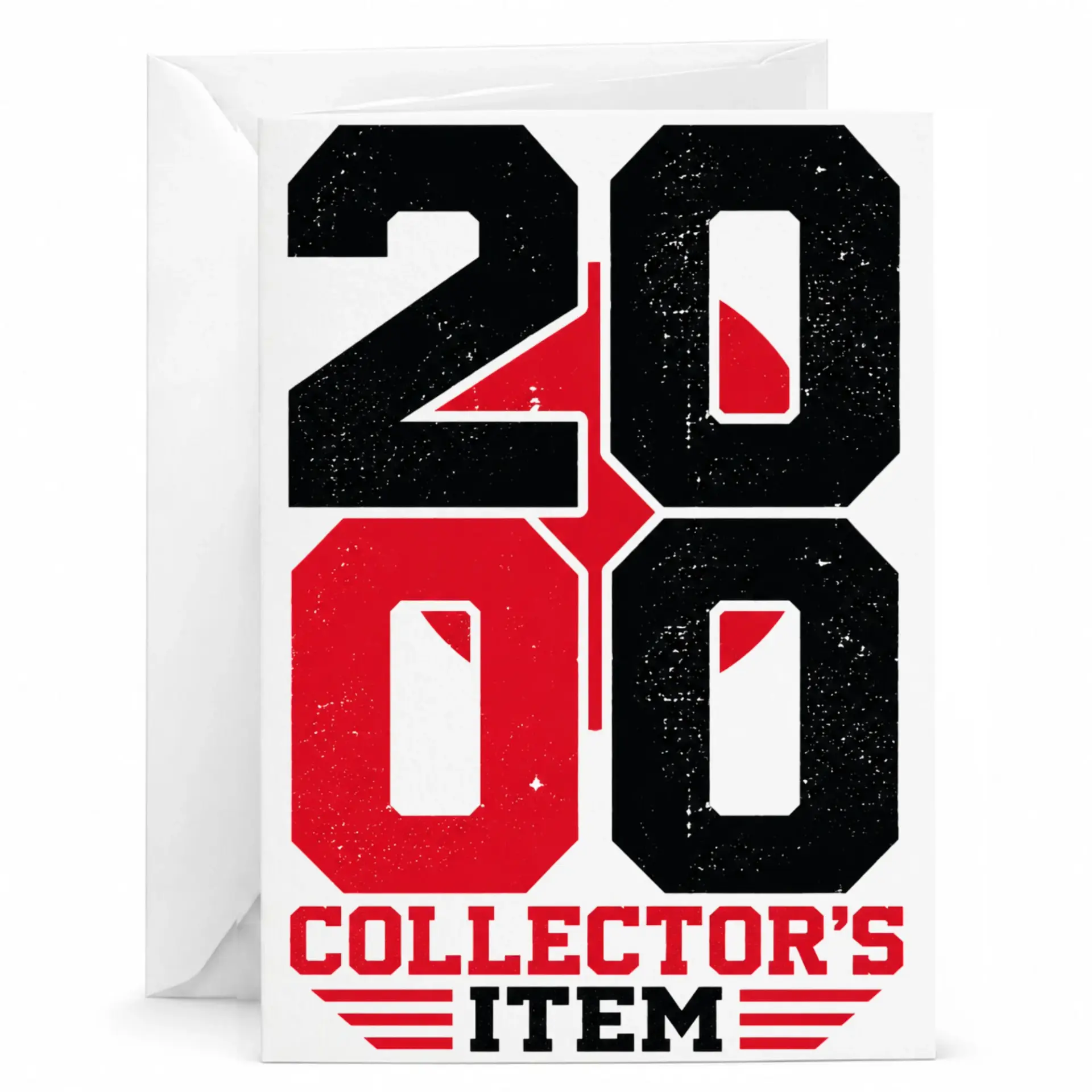 Birthday Card 2000 Collector's Item Graphic Greeting Card for Milestone Year Anniversary Celebrations 5x7 Folded