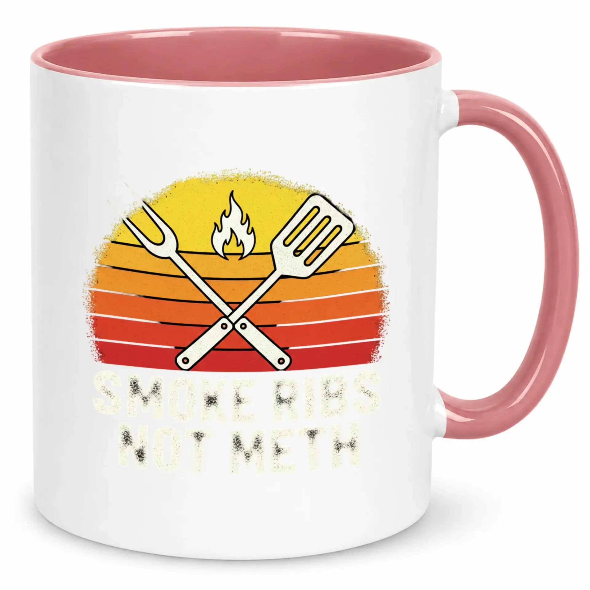 Funny Bbq Grill Master Ceramic Coffee Mug, Humorous "smoke Ribs Not Meth" Novelty Drinkware for Outdoor Cooking Enthusiasts, Gift Idea