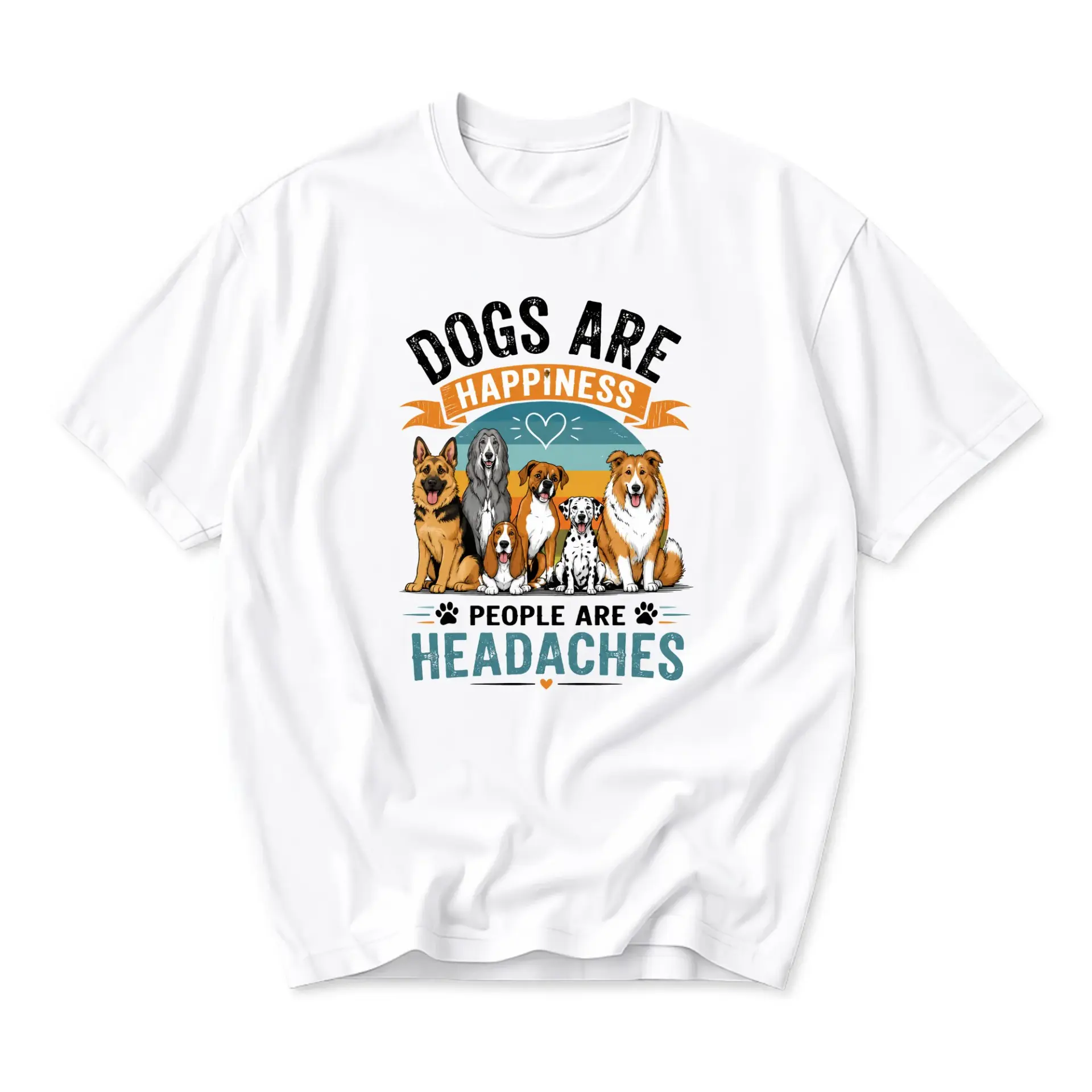 Funny Shirt Are Happiness People Headaches Graphic Tee Unisex Crew Neck