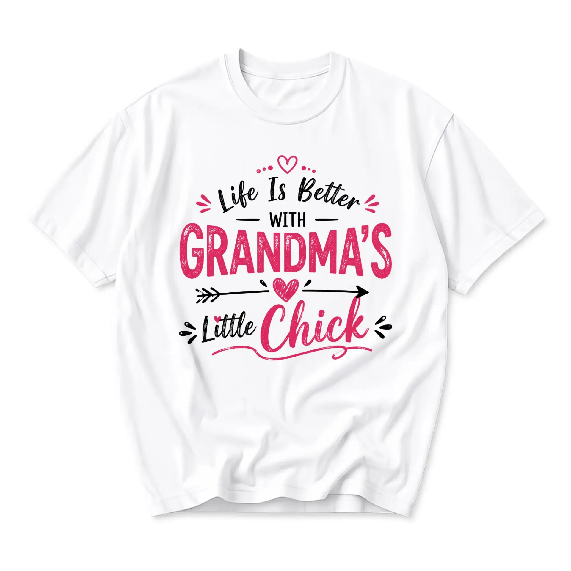 Graphic Tee Life Is Better with Grandma's Little Chick Shirt Funny Family