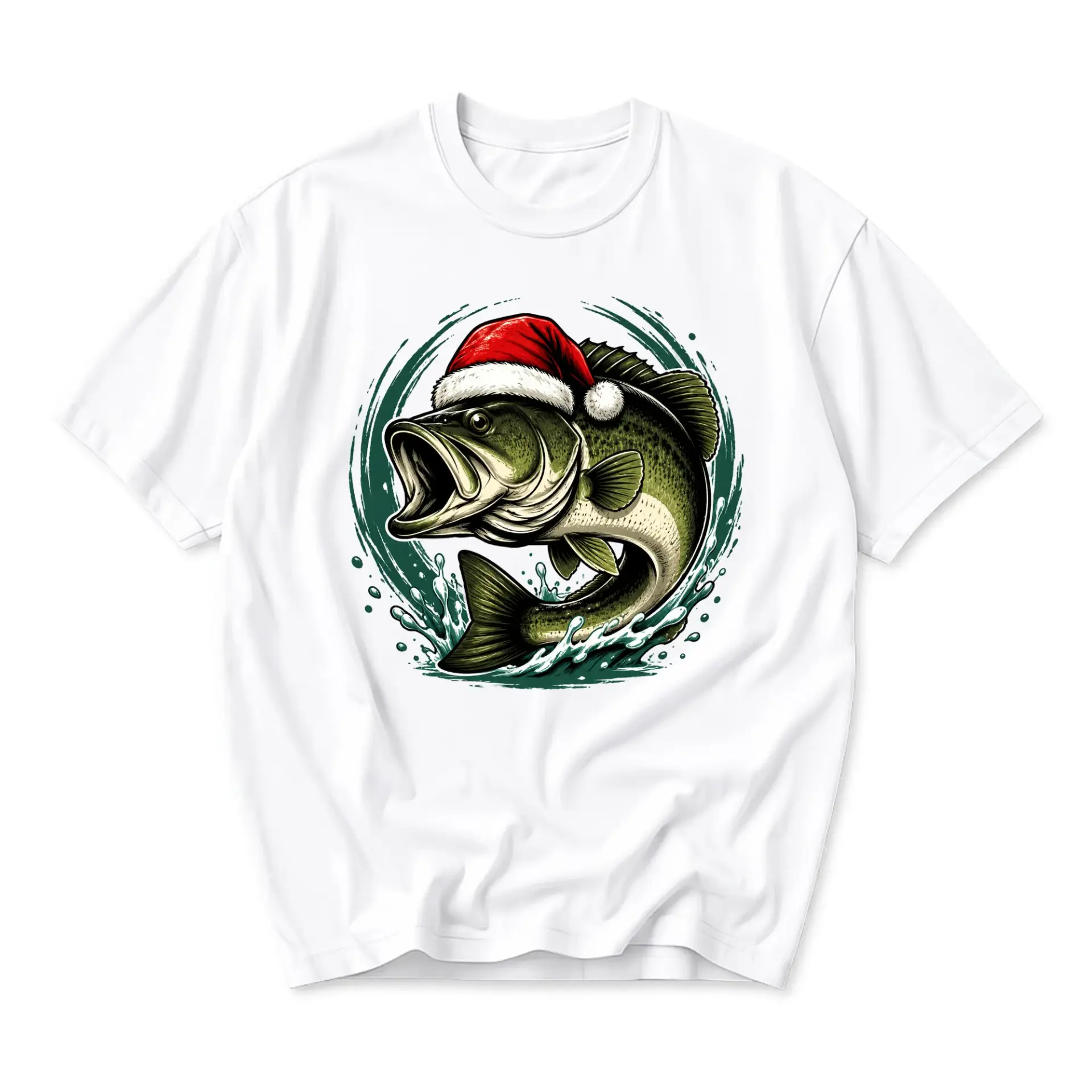 Graphic Tee Unisex Short Sleeve Crew Neck Shirt Featuring a Festive Fish
