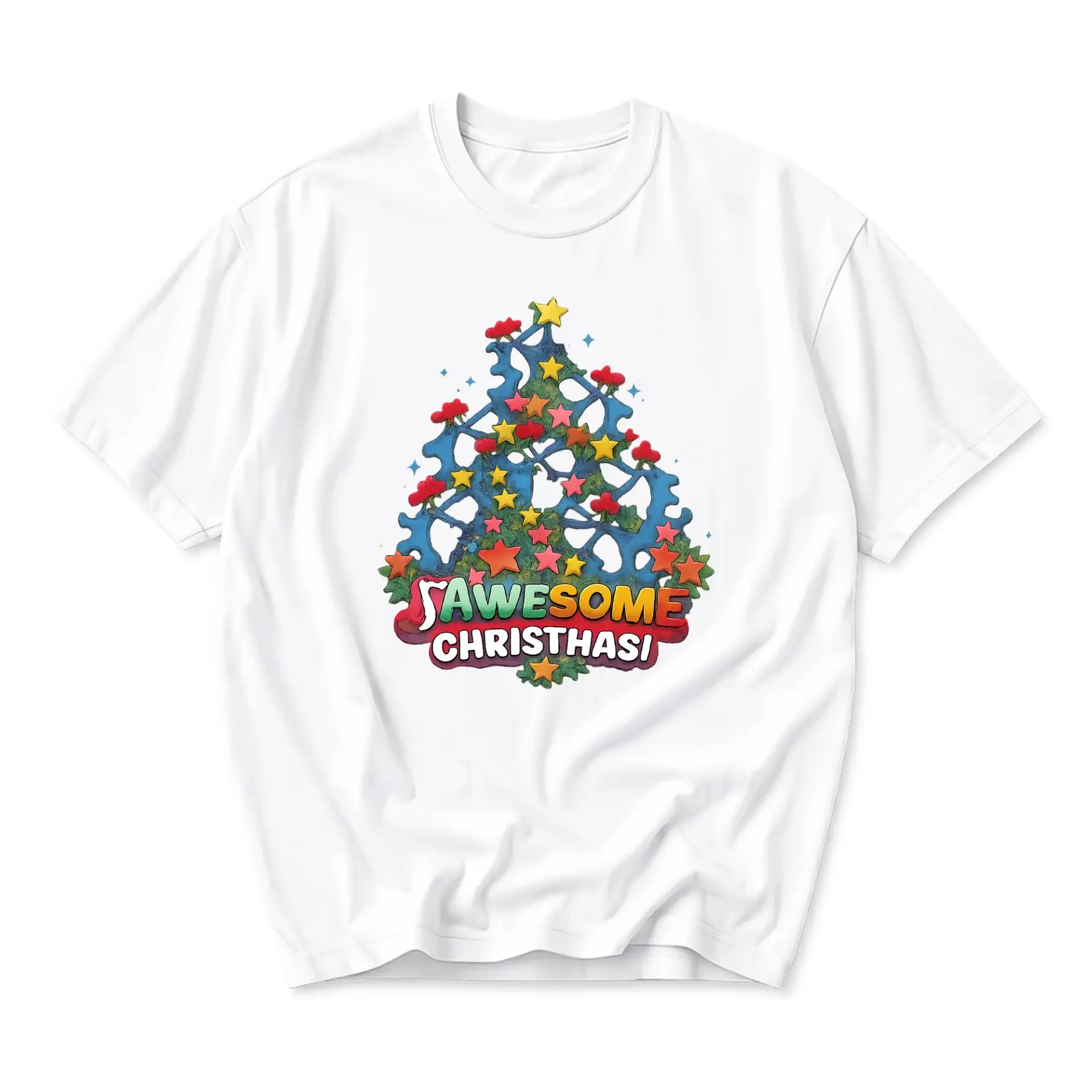 Funny Shirt Awesome Christhasi Holiday Graphic Tee Unisex Casual Crew Neck