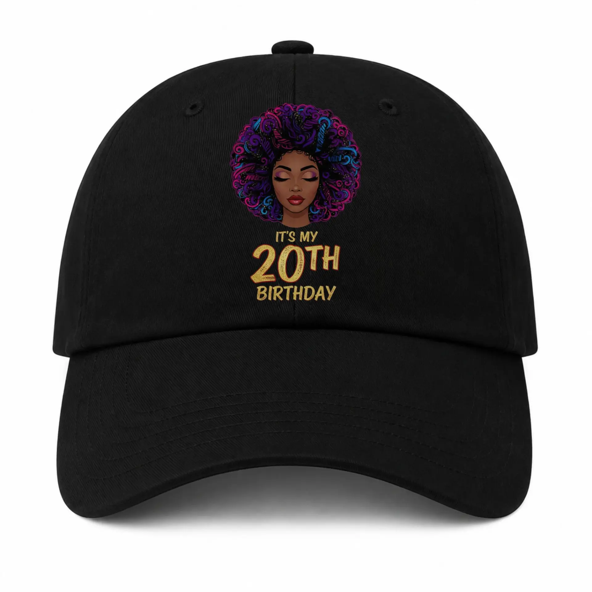 Baseball Cap 20th Birthday Celebration Graphic Embroidered Hat Accessory