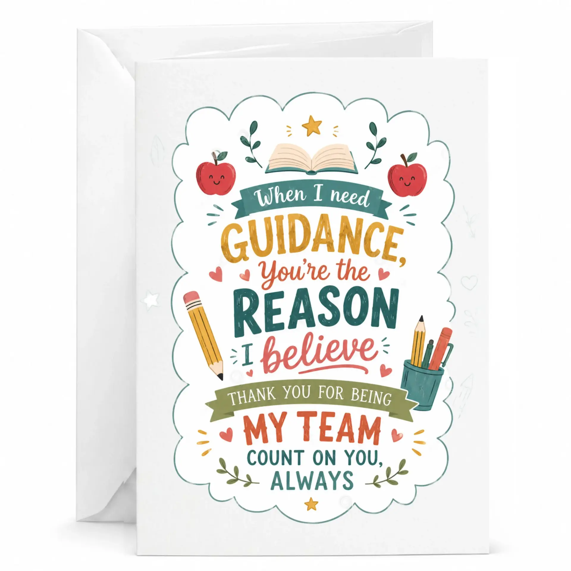 Card for Guidance and Appreciation Professional Encouragement Greeting or