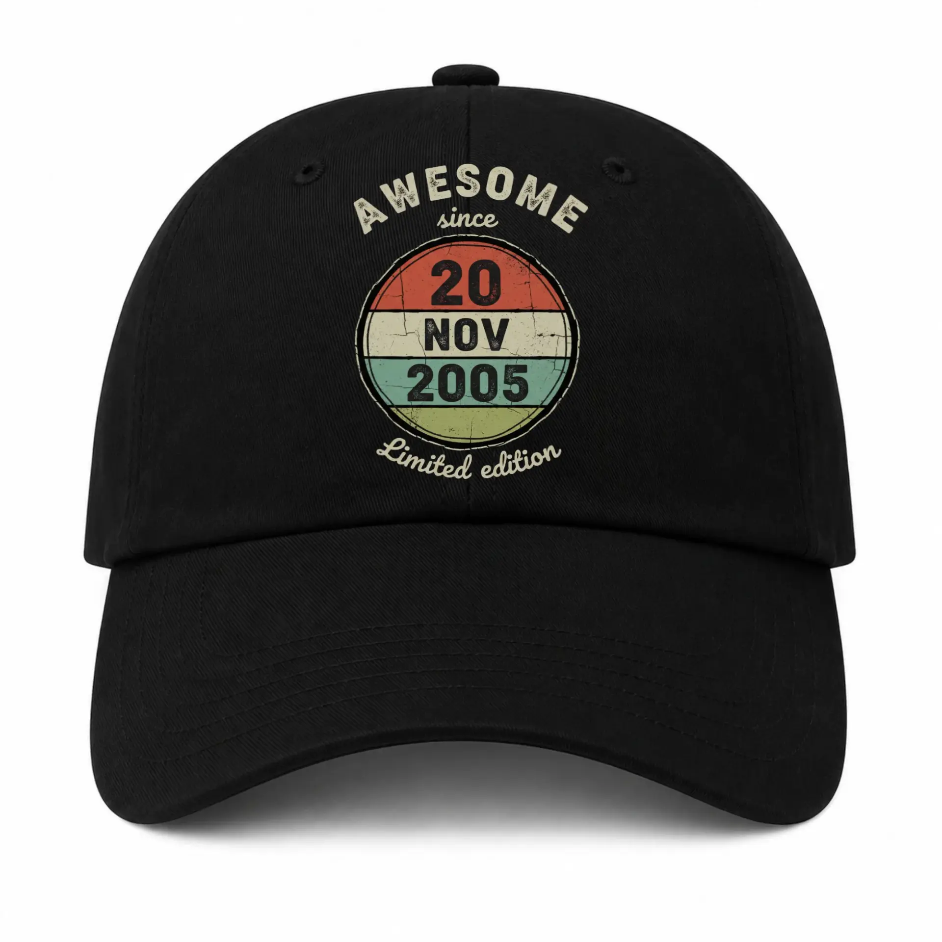 Baseball Cap Awesome Since November 2005 Retro Graphic Vintage Hat