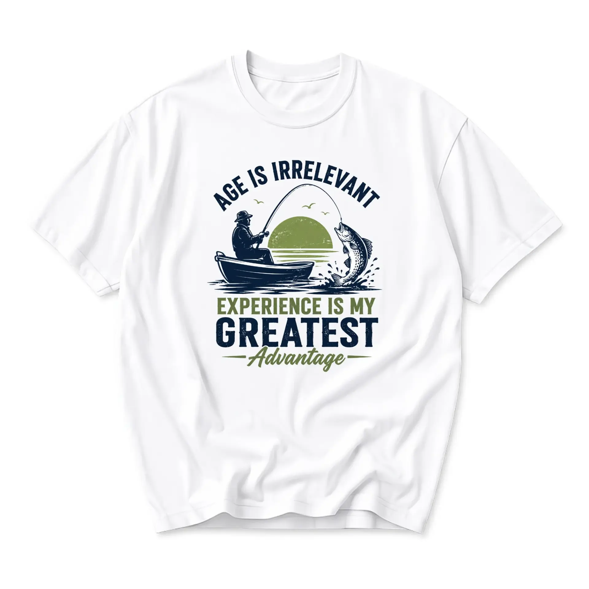 Funny Shirt for Fishermen Experience Is My Greatest Advantage Graphic Tee