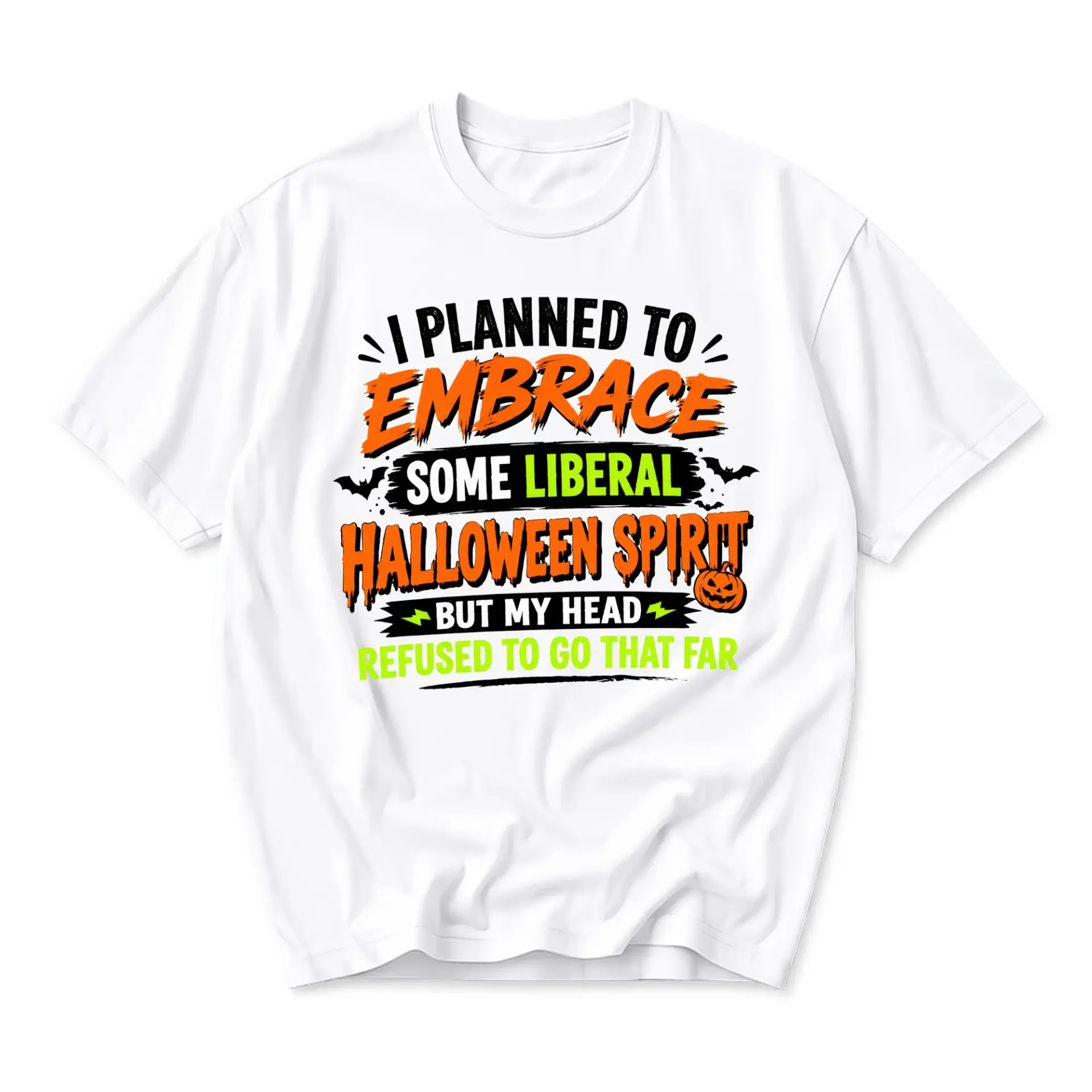 Funny Shirt I Planned to Embrace Halloween Spirit Unisex Graphic Printed T-Shirt Casual Fall Holiday Apparel