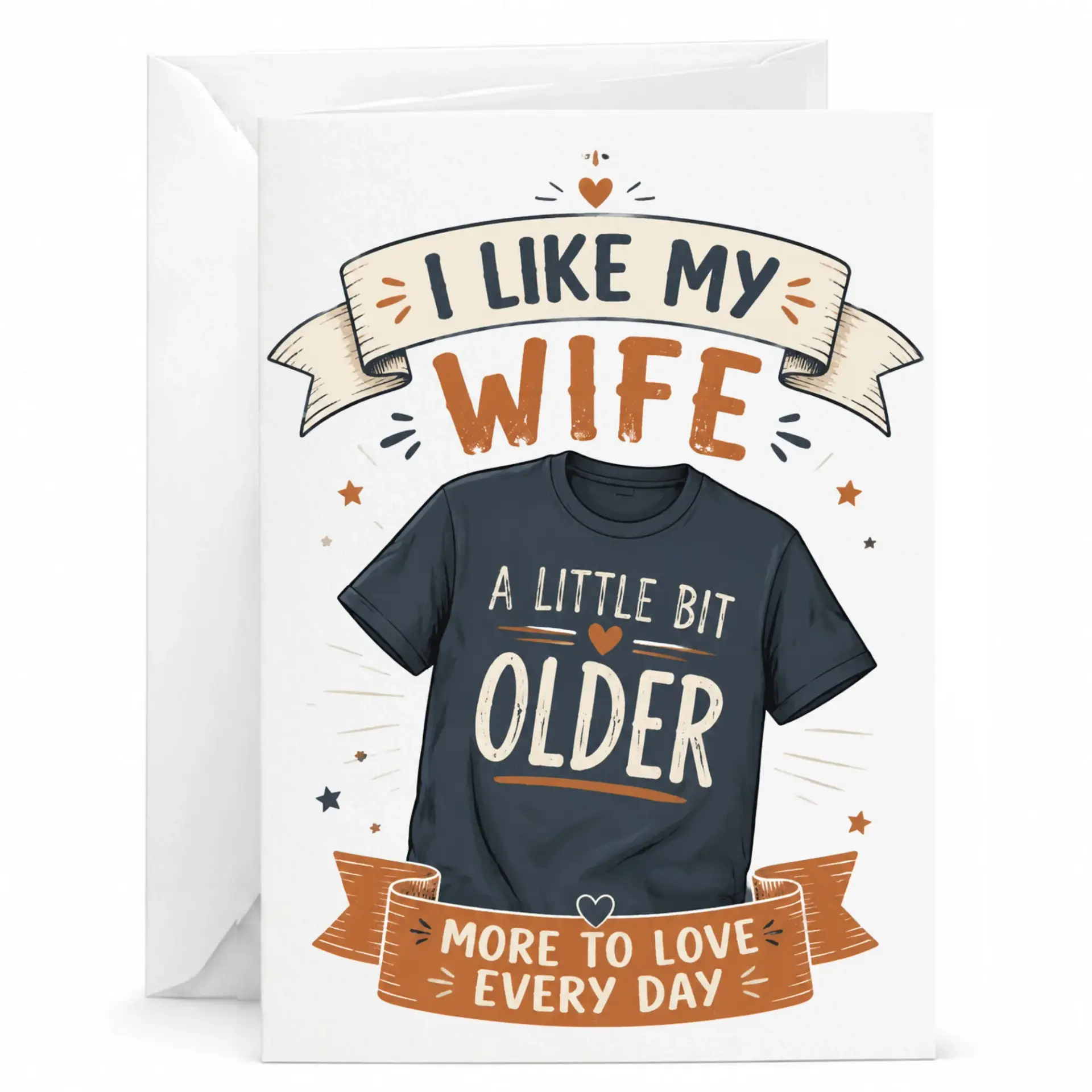 Funny Birthday Card for Wife I Like My a Little Bit Older Anniversary Greeting