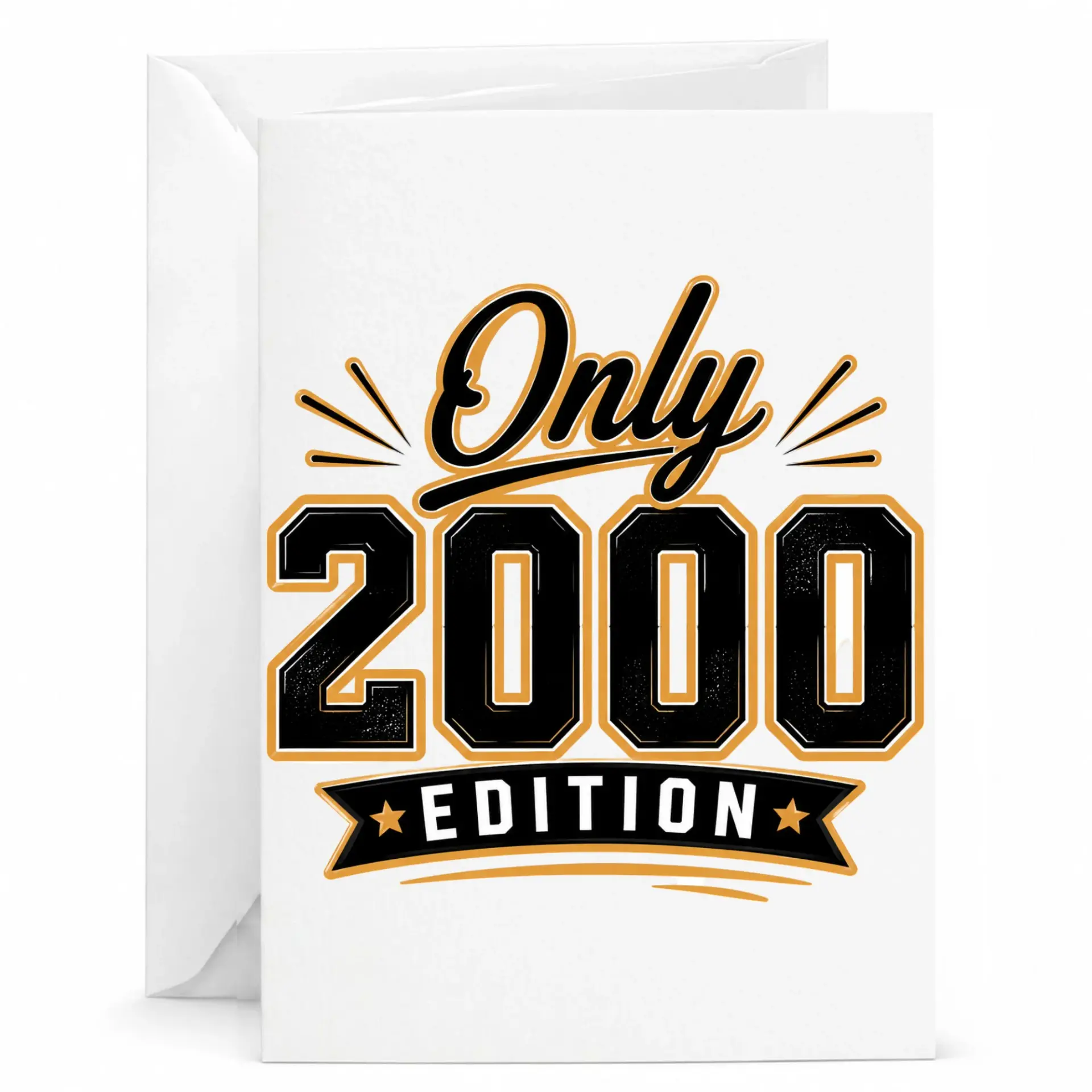 Greeting Card Only 2000 Edition Vintage Style Milestone Birthday Card for Special Occasions and Celebrations
