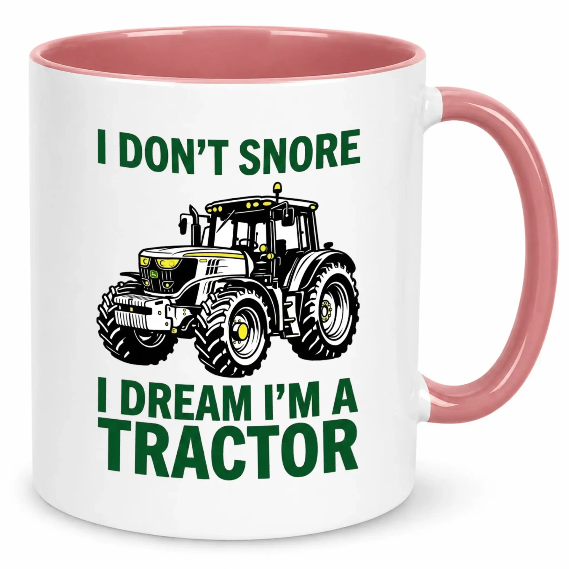 Funny Tractor Lover Ceramic Coffee Mug with Humorous Snoring Design for Farm Enthusiasts Novelty Gift Him or Her