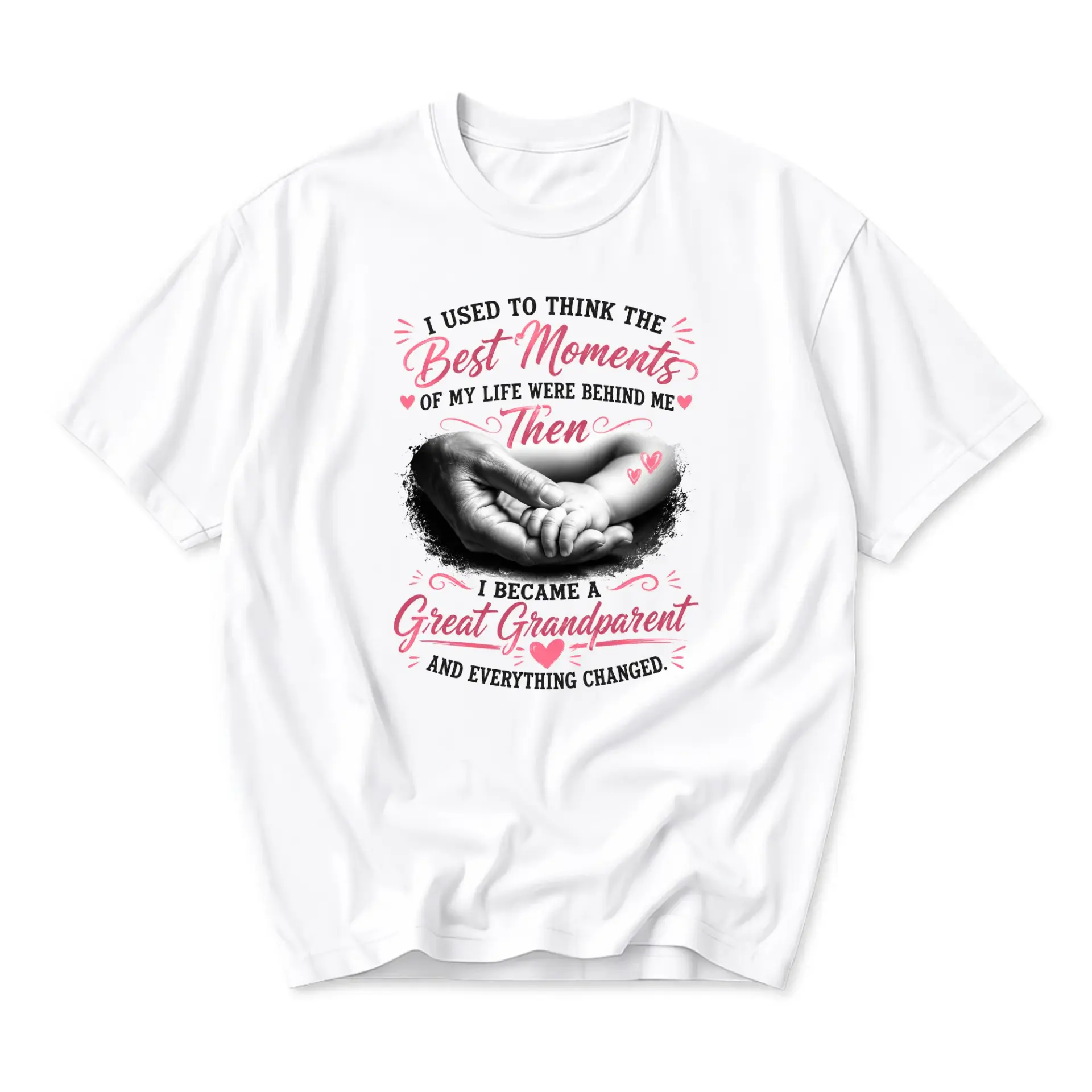 Graphic Tee Great Grandparent Appreciation Design Unisex Casual Crew Neck T-Shirt Soft Breathable Cotton Blend Shirt