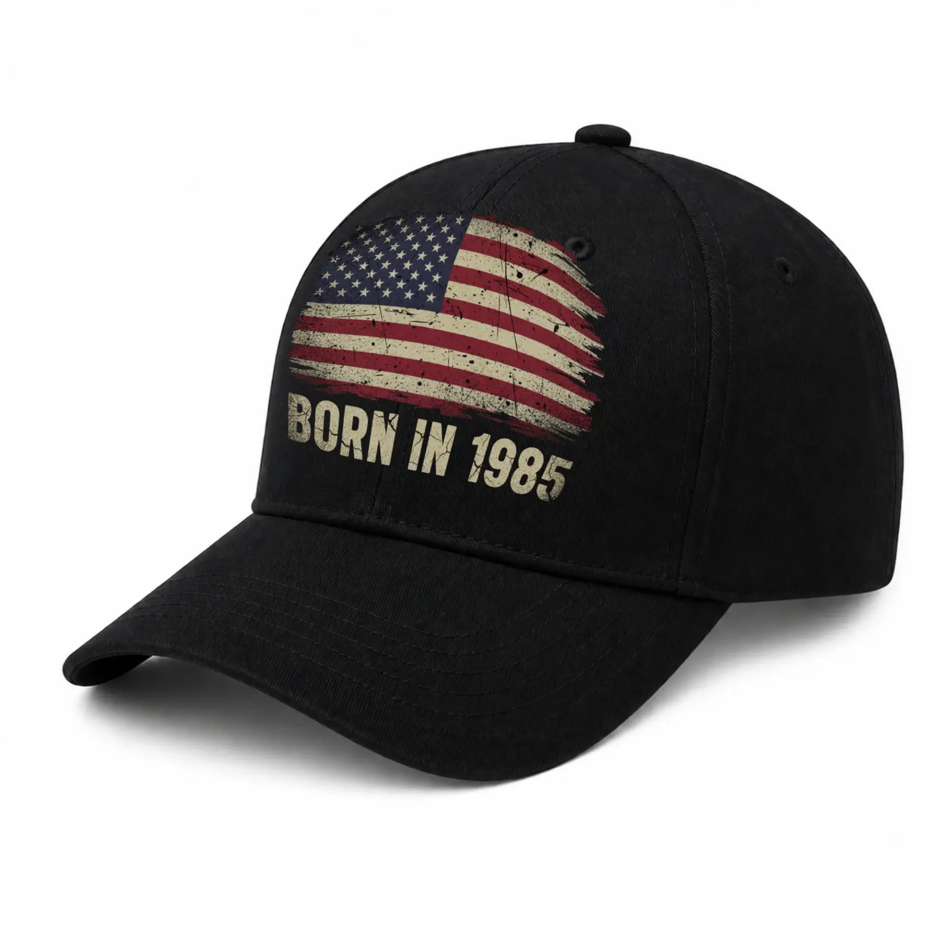 Baseball Cap Born in 1985 Vintage Retro Style Distressed Graphic Hat