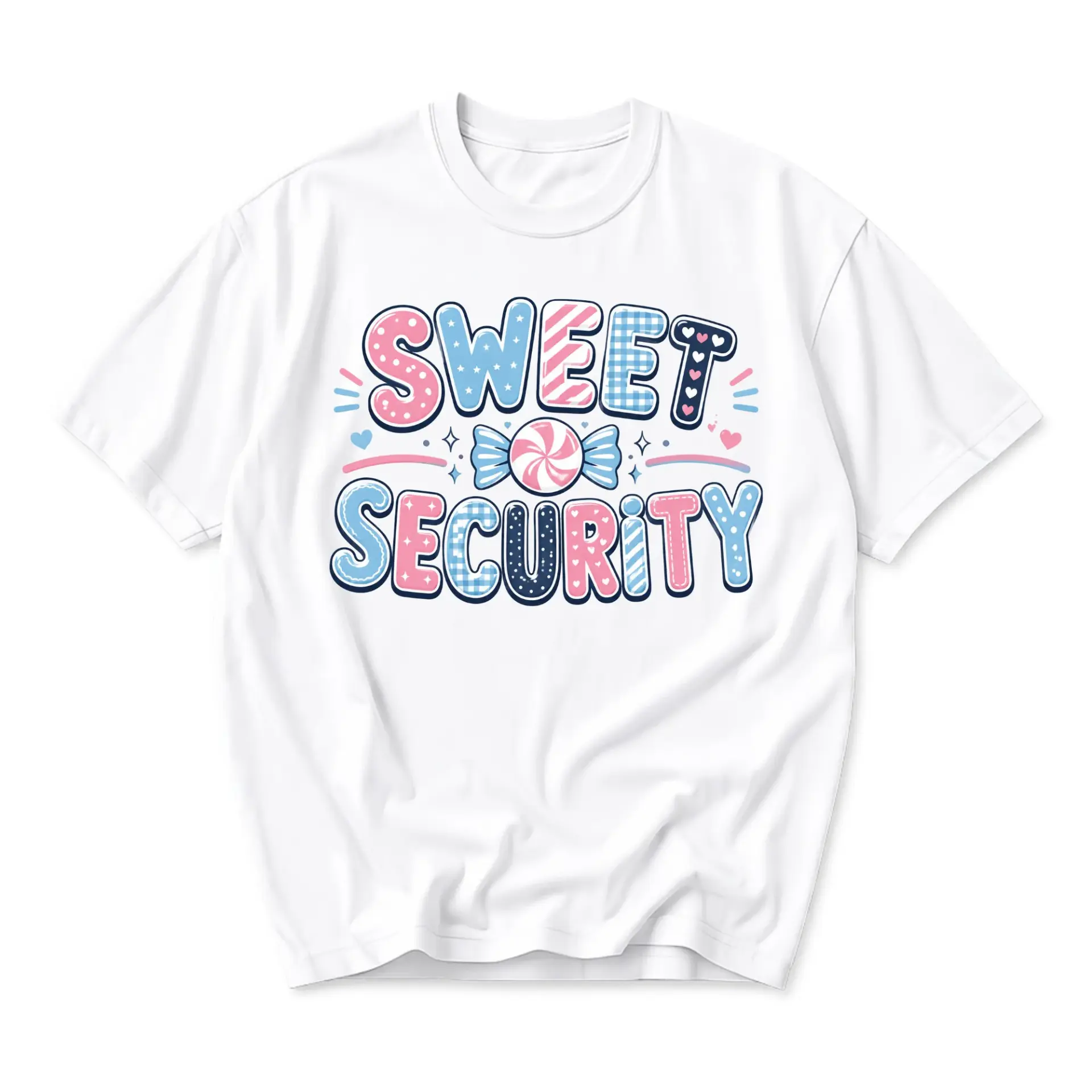 Funny Shirt Sweet Security Graphic Tee for Casual Wear and Everyday Outfit Comfort Cotton Blend Crew Neck Unisex