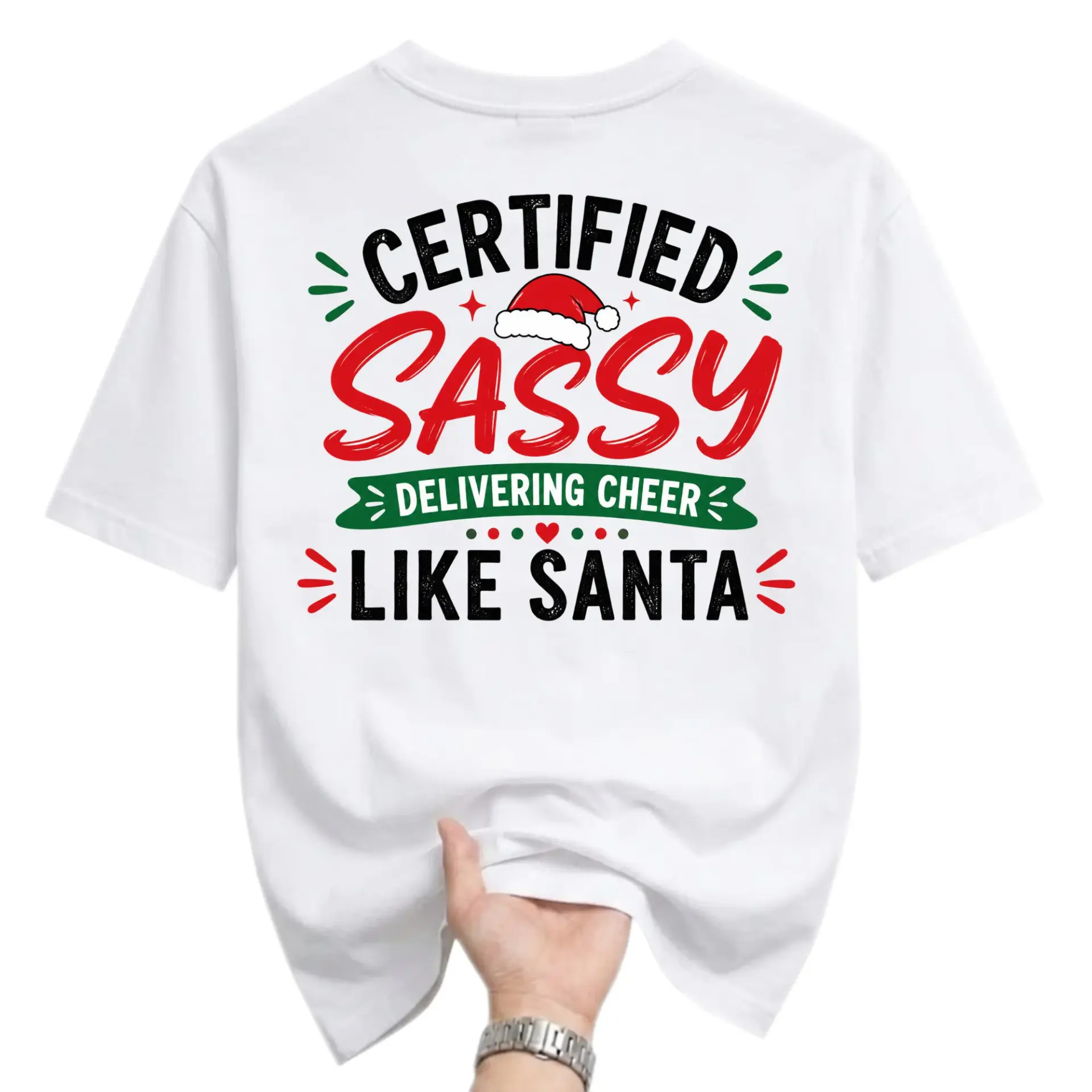 Graphic Tee Certified Sassy Delivering Cheer Like Santa Unisex Holiday