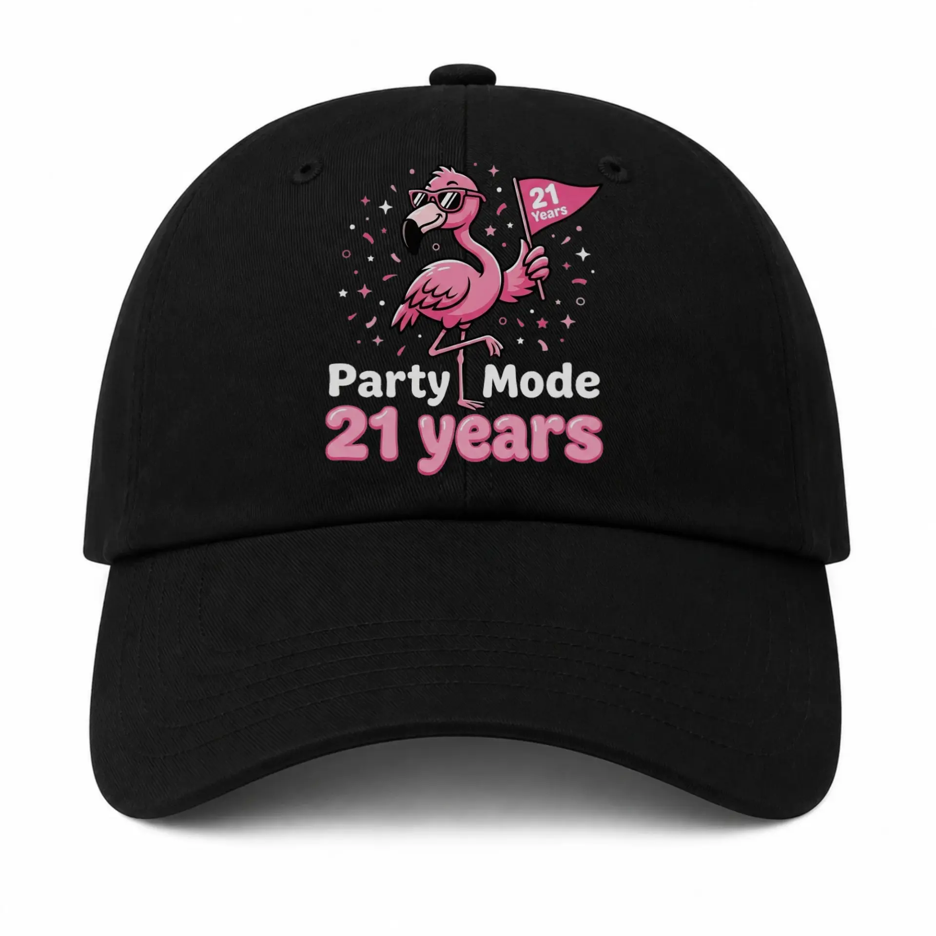 Baseball Cap Party Mode Flamingo Graphic Cotton Adjustable Dad Hat
