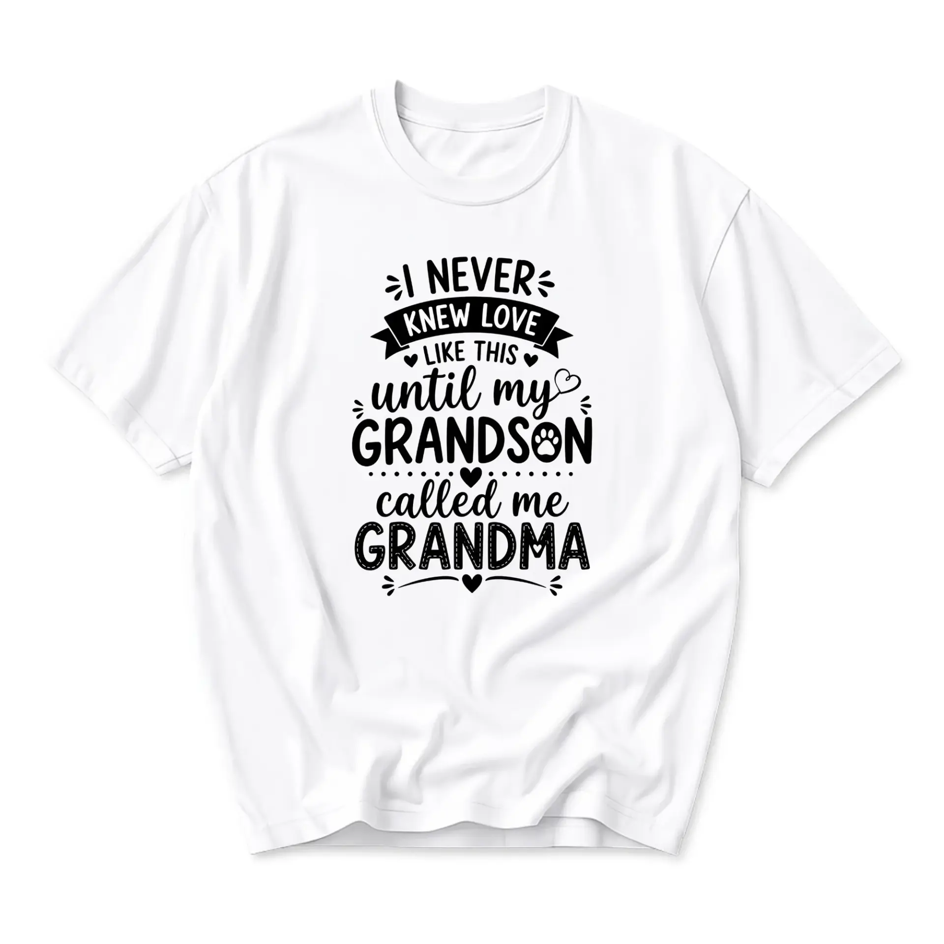 Funny Shirt I Never Knew Love Like This Until My Grandson Called Me Grandma