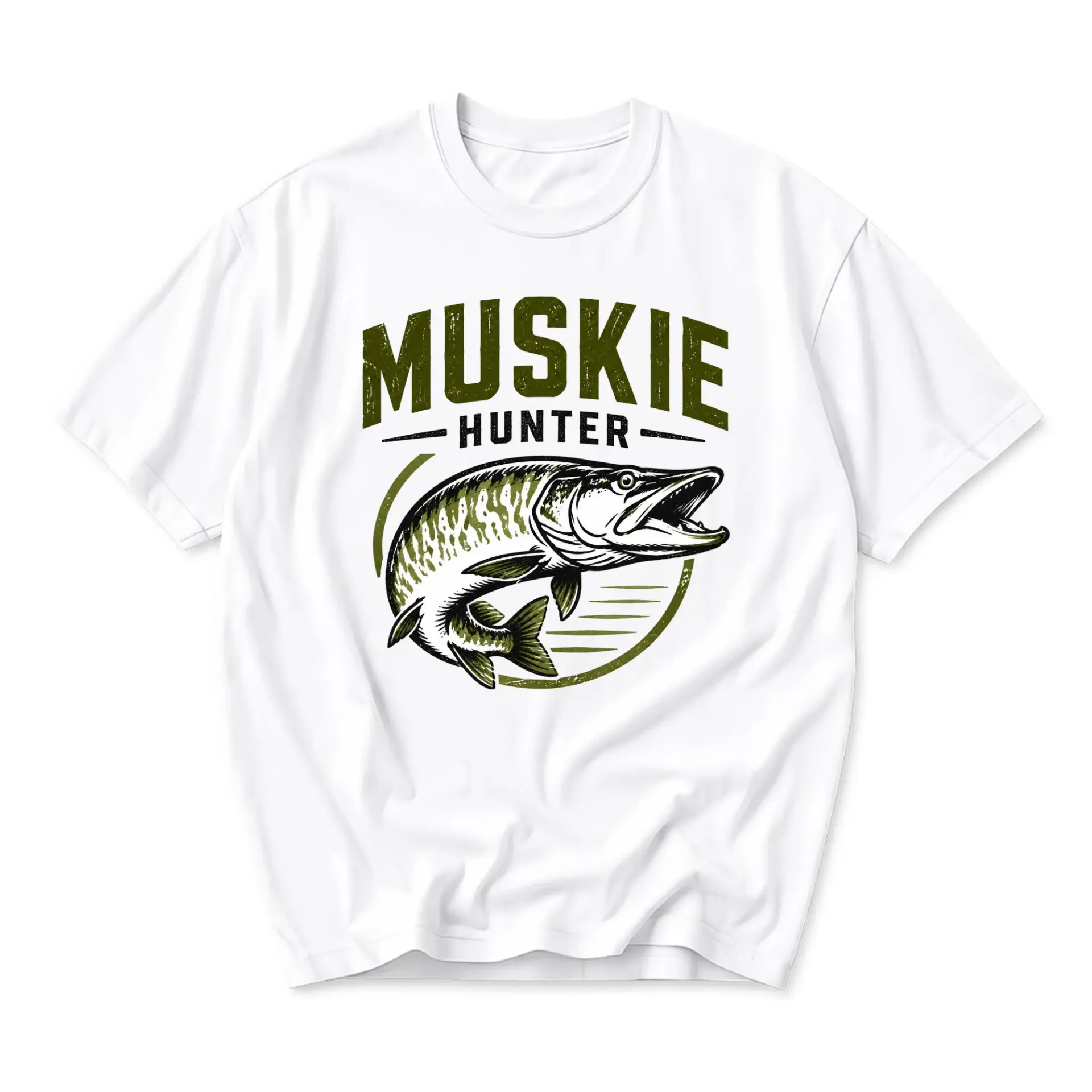 Graphic Tee Muskie Fishing Enthusiast Unisex Crew Neck Shirt Comfortable