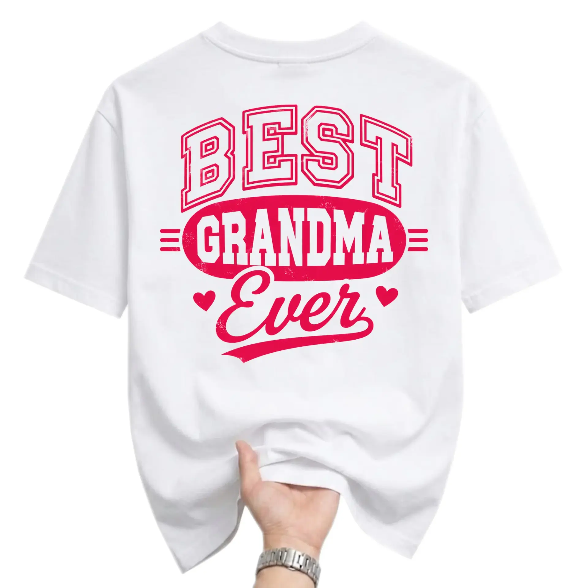 Graphic Tee Best Grandma Ever Print Unisex Casual Short Sleeve Crew Neck