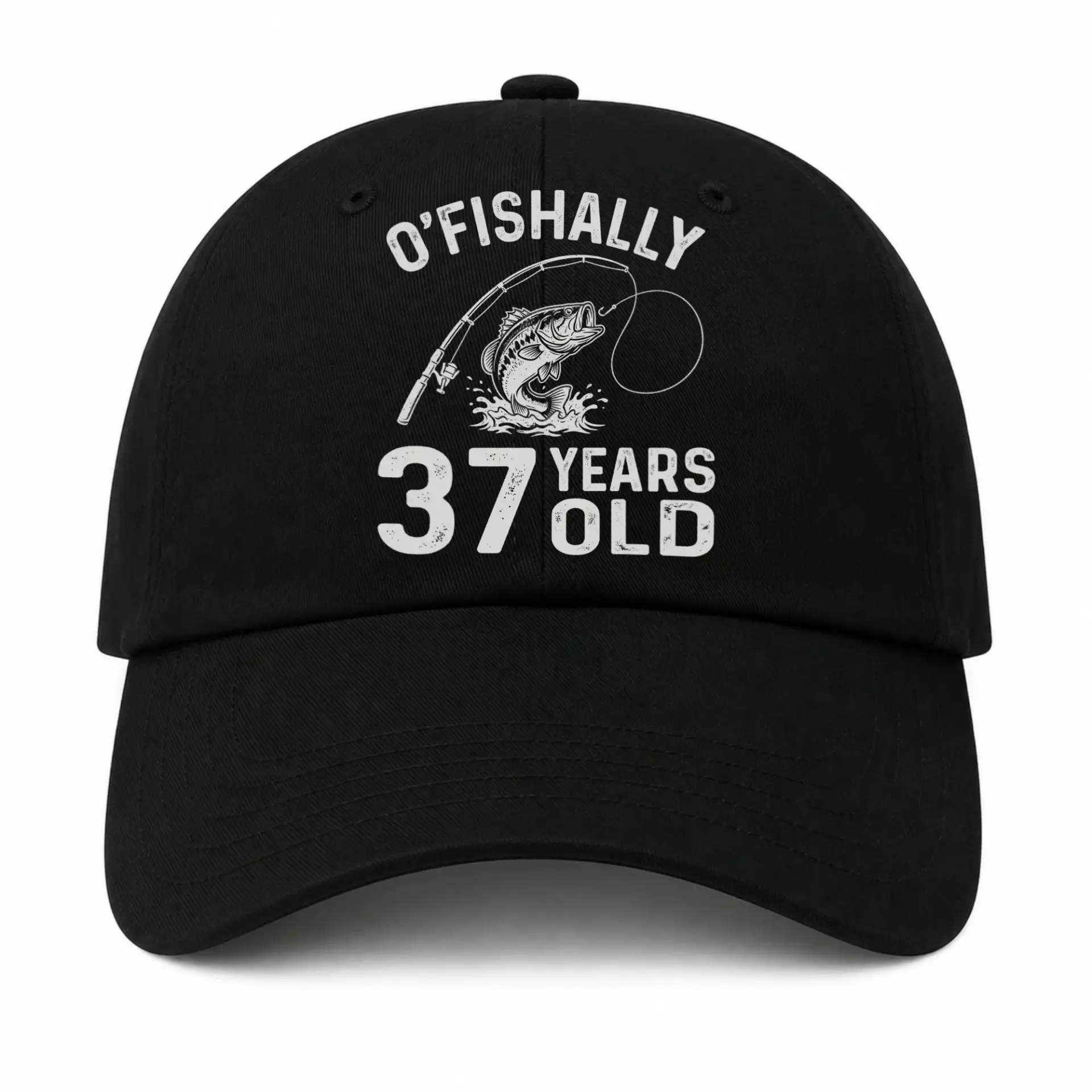 Baseball Cap O Fishally 37 Years Old Fishing Birthday Gift Hat Accessory