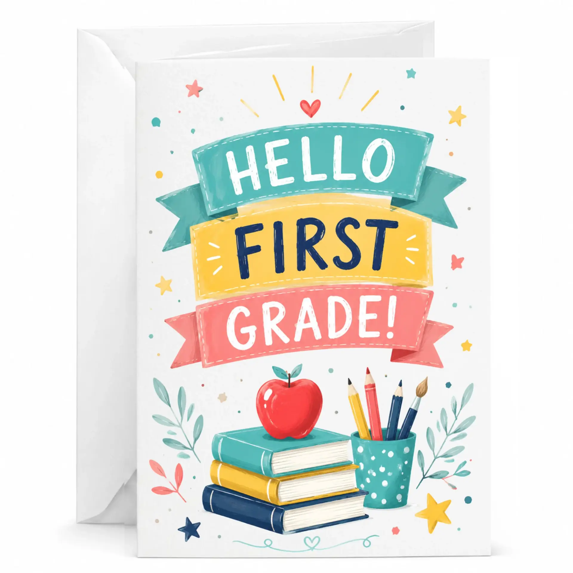 Greeting Card Hello First Achievement Stationary Note for Milestone Recognition and Encouragement