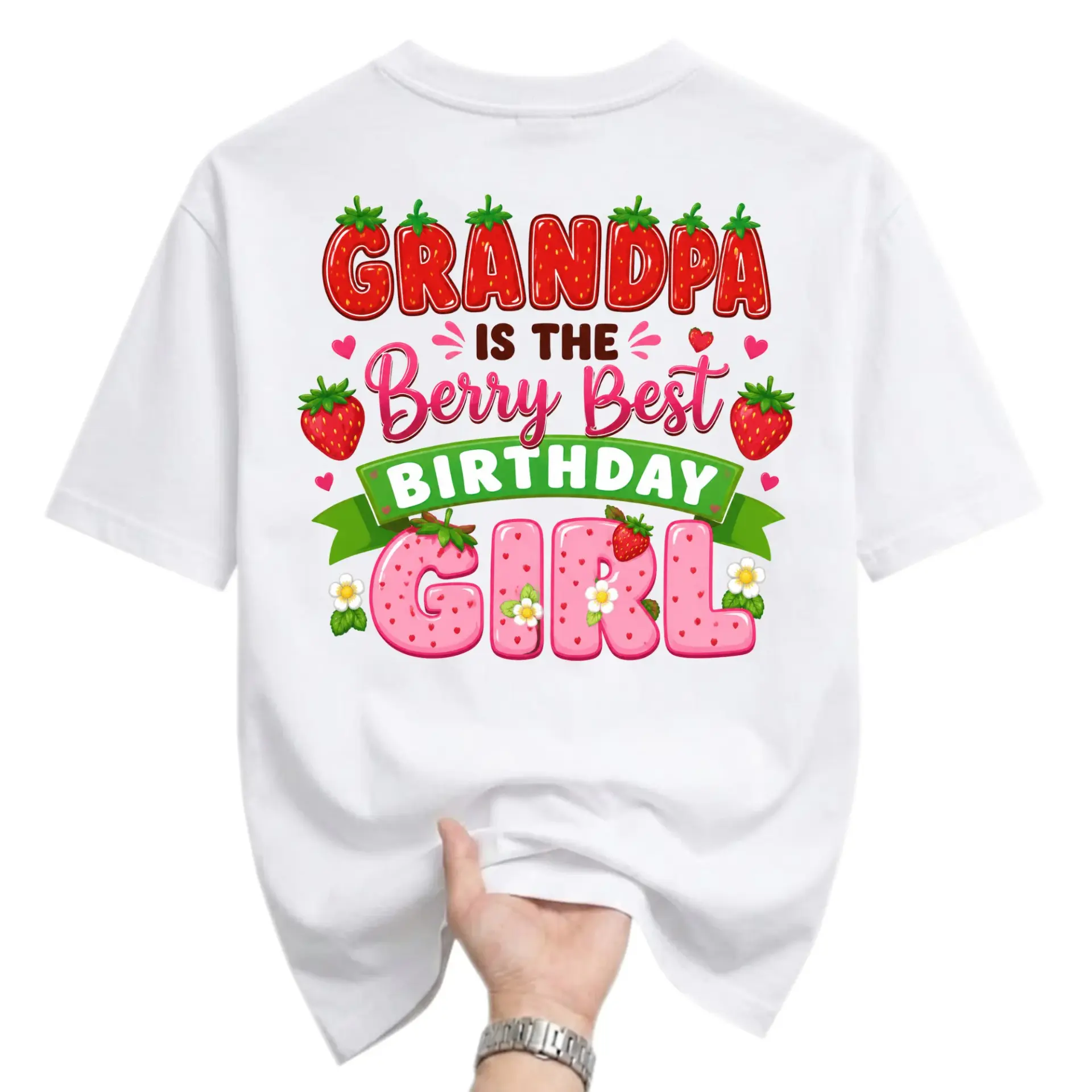 Funny Shirt Grandpa Is the Berry Best Birthday Girl Graphic Tee Unisex