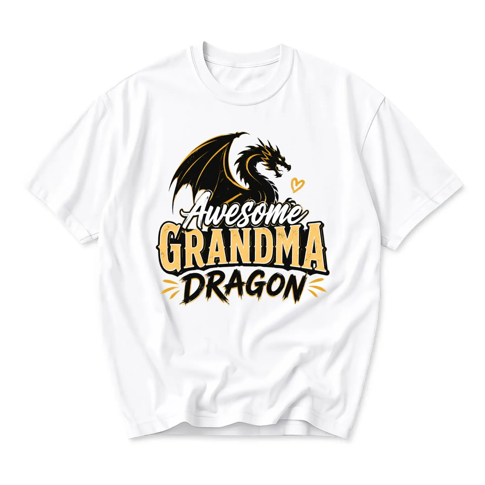Graphic Tee Awesome Grandma Dragon Unisex Crew Neck T-Shirt Soft Cotton Casual Everyday Apparel Gift for Women