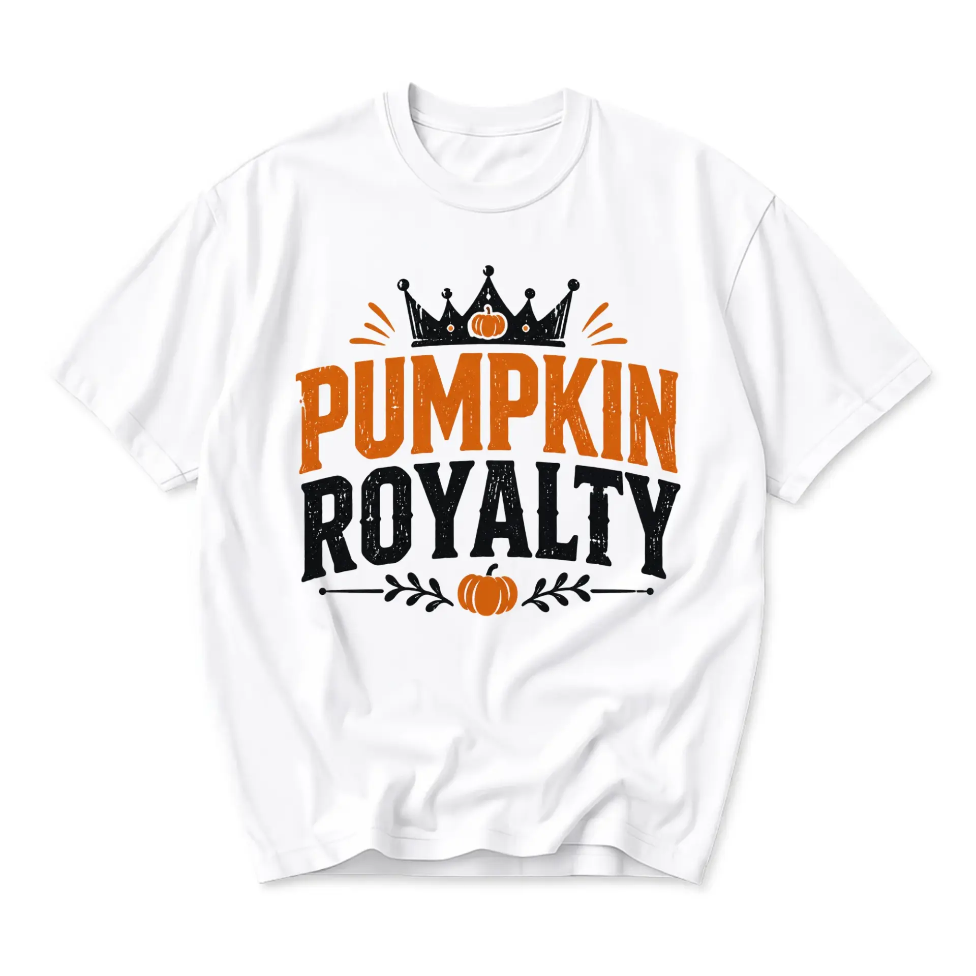 Graphic Tee Pumpkin Royalty Shirt Autumn Fall Season Unisex Casual Crew Neck Comfortable Cotton Blend Top Apparel