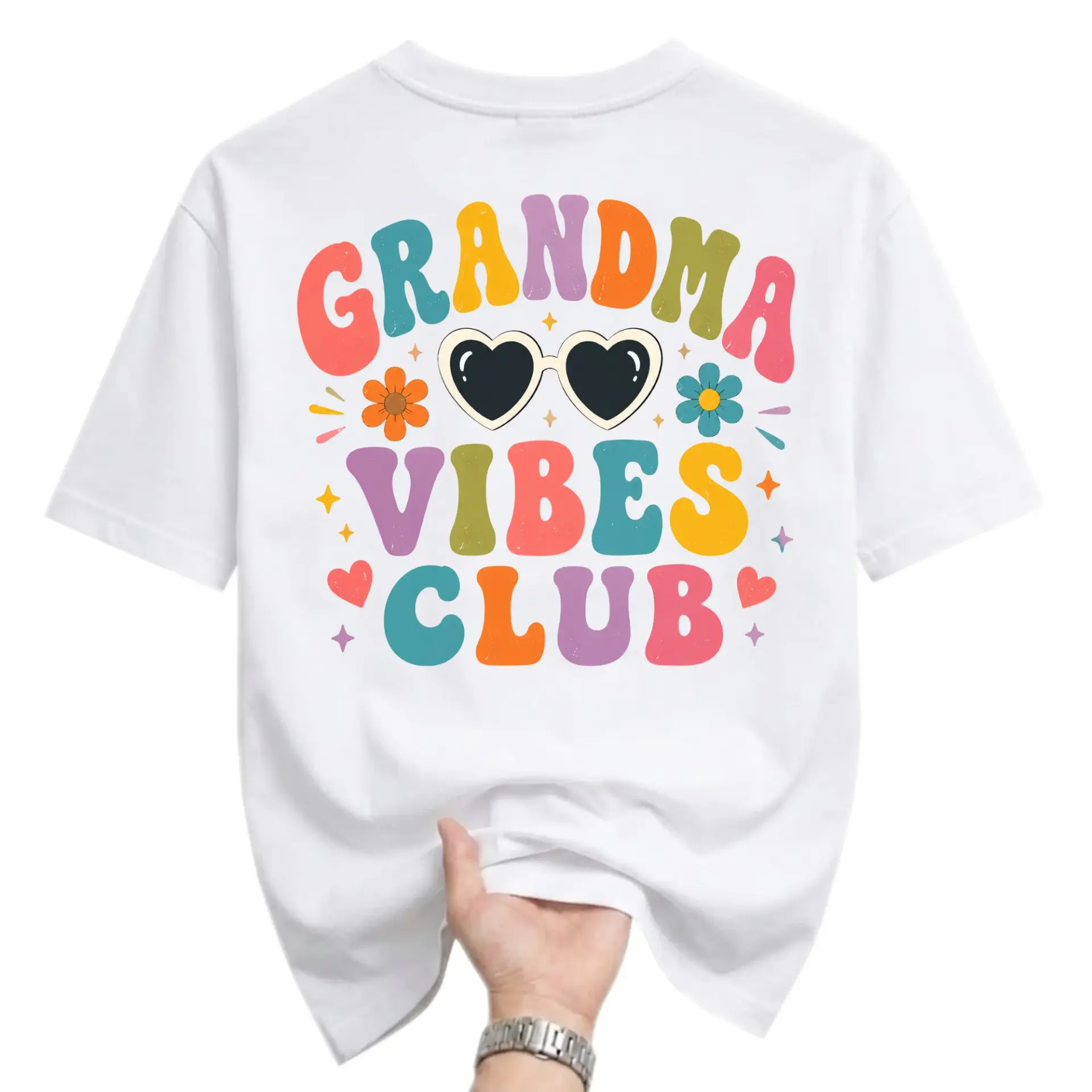 Graphic Tee Grandma Club Retro Style Unisex T-Shirt Casual Comfortable Cotton Blend Crew Neck Short Sleeve Shirt