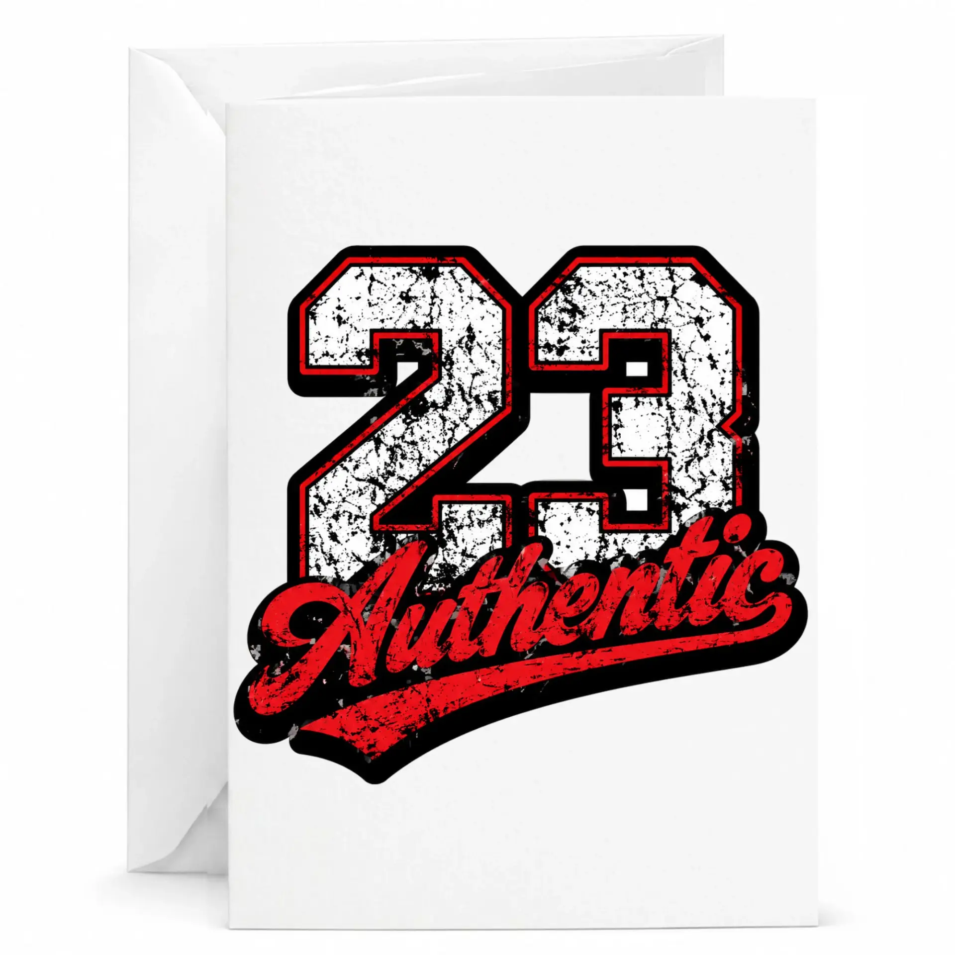 Birthday Card Number 23 Authentic Distressed Typography Design for Milestone Celebration and Special Events