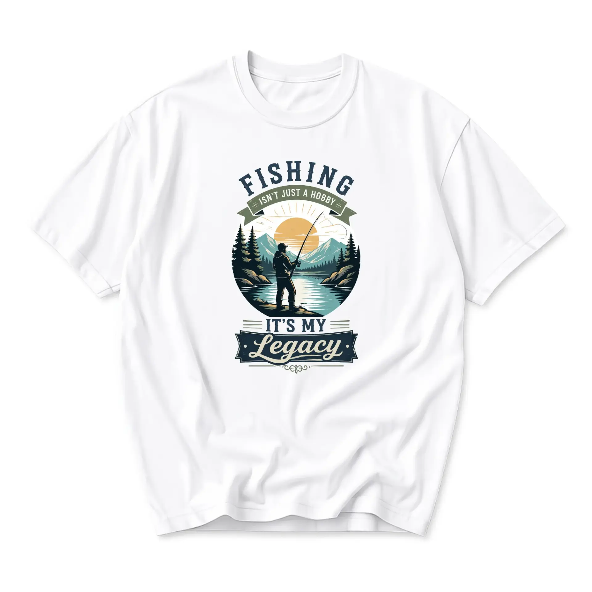 Graphic Tee Fishing Isn't Just a Hobby It's My Print Unisex Crew Neck Casual Everyday Outdoors Apparel Shirt