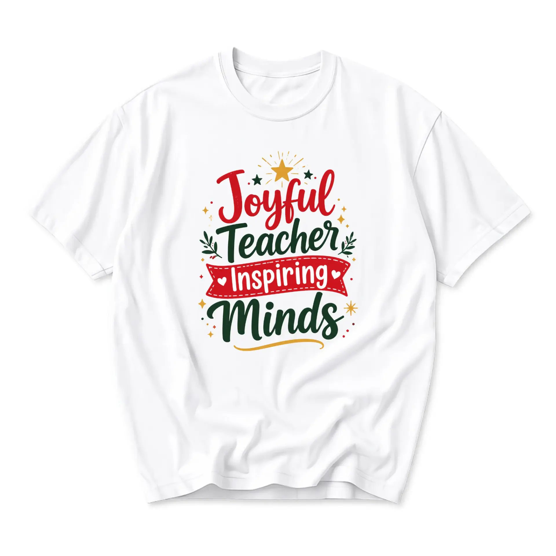 Graphic Tee Joyful Teacher Inspiring Minds Unisex Shirt Soft Cotton Casual Apparel for Educators and Profession Enthusiasts