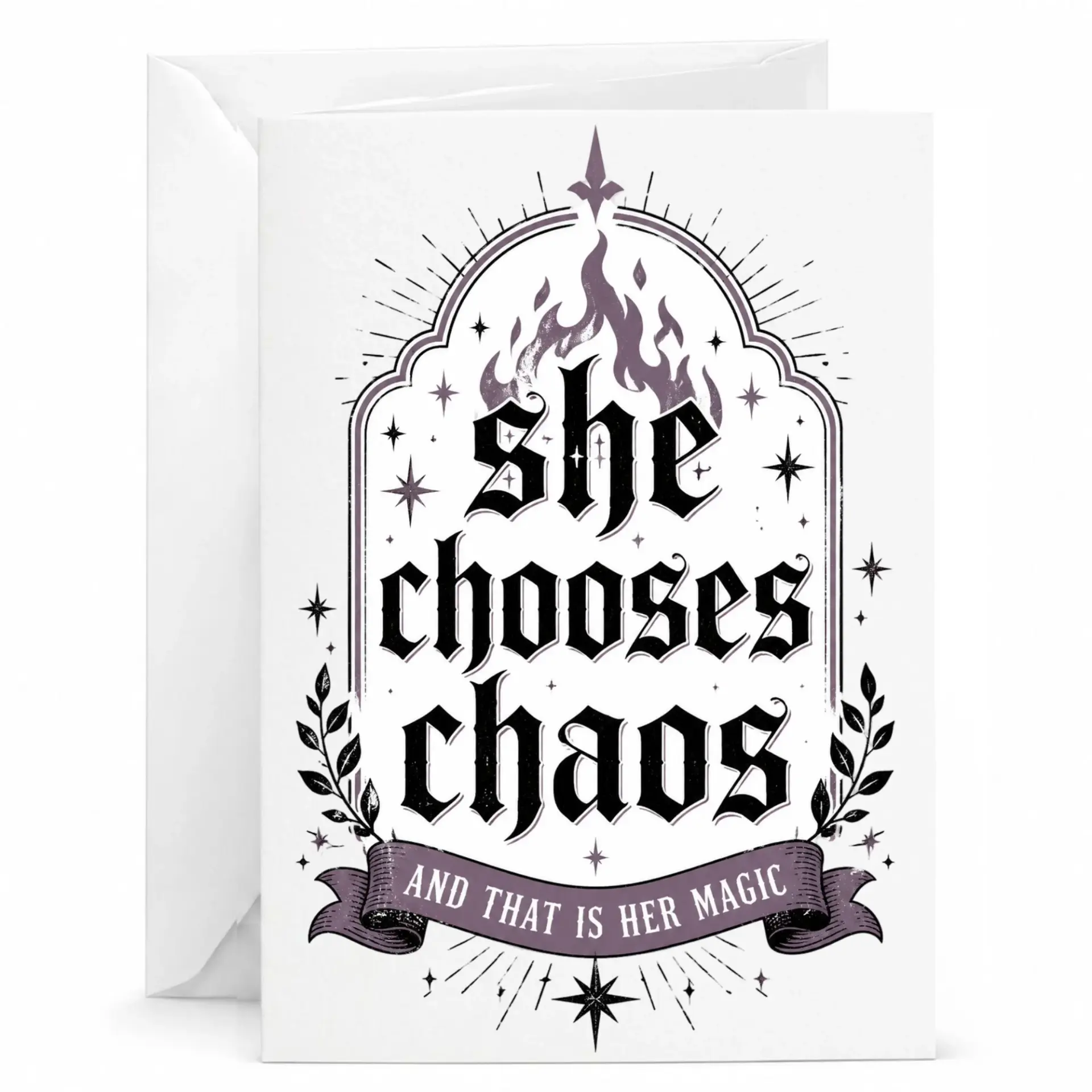 Funny Greeting Card She Chooses and That Is Her Design with Matching Envelope for Personal Notes