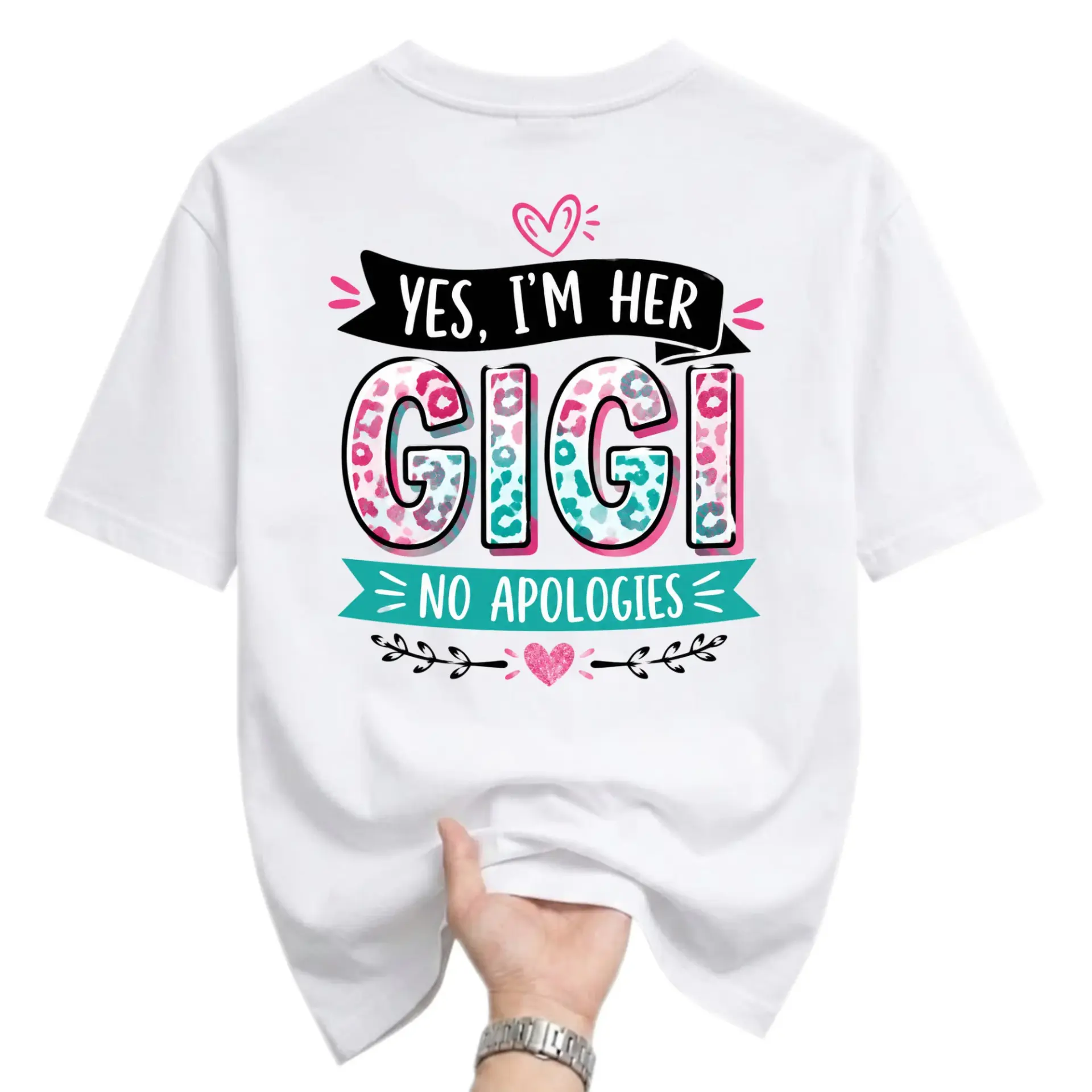 Funny Shirt Yes I Am Her Gigi No Apologies Graphic Tee for Grandmother