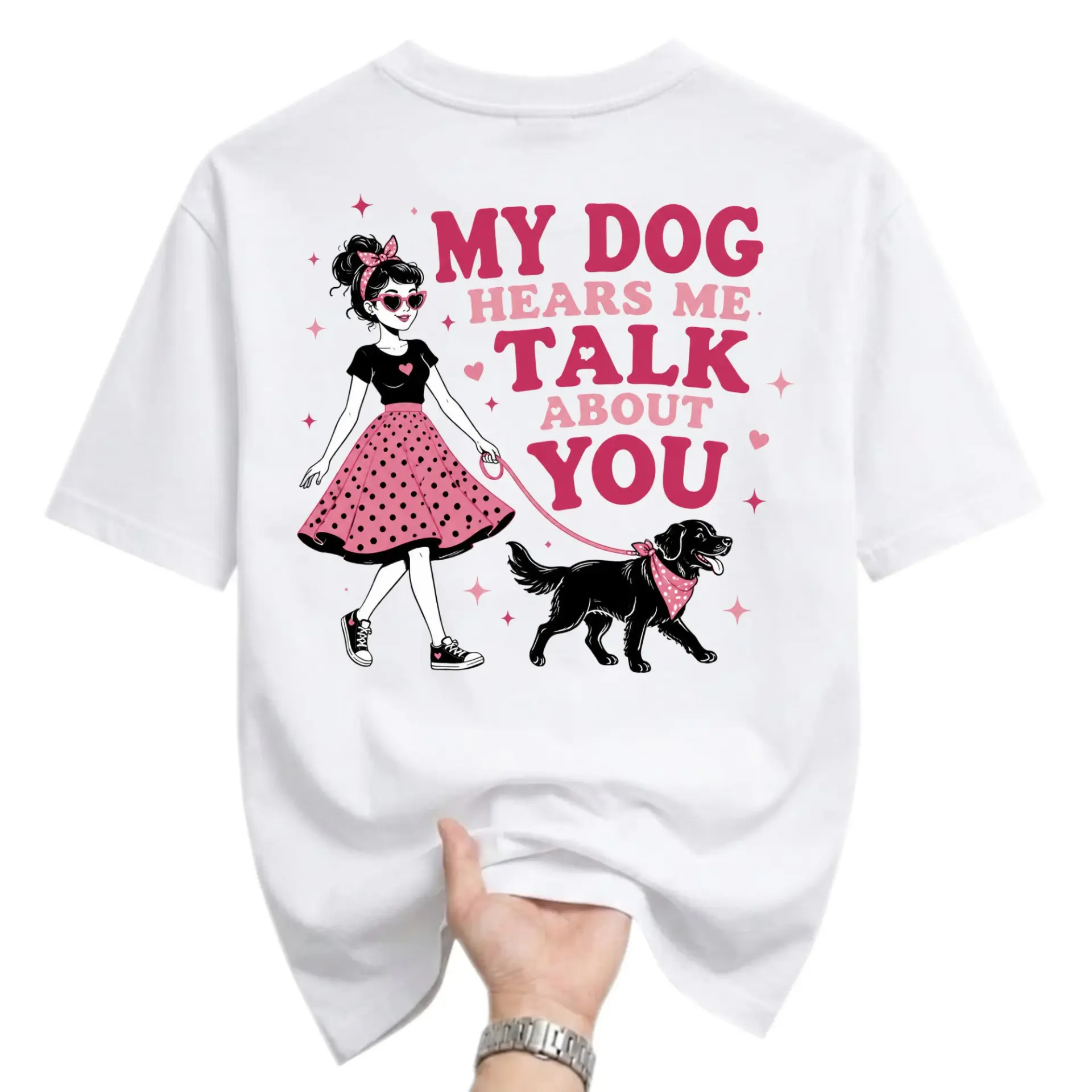 Graphic Tee Hears Me Talk About You Funny Shirt Unisex Crew Neck Cotton