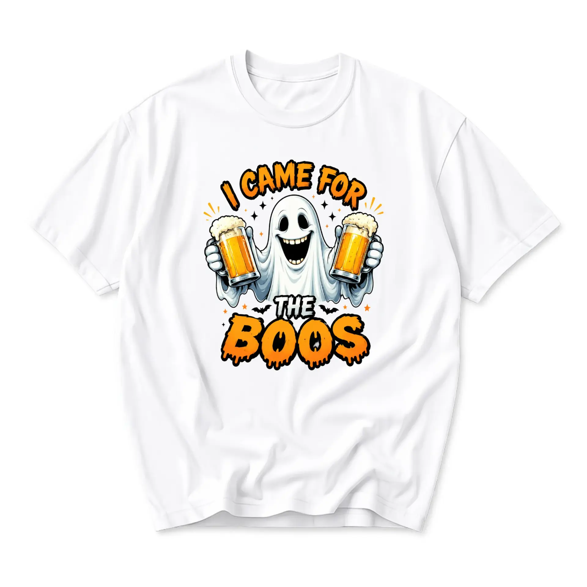 Funny Shirt I Came for the Boos Graphic Tee Unisex Crew Neck Short Sleeve Casual Cotton Blend Top for Holiday Parties