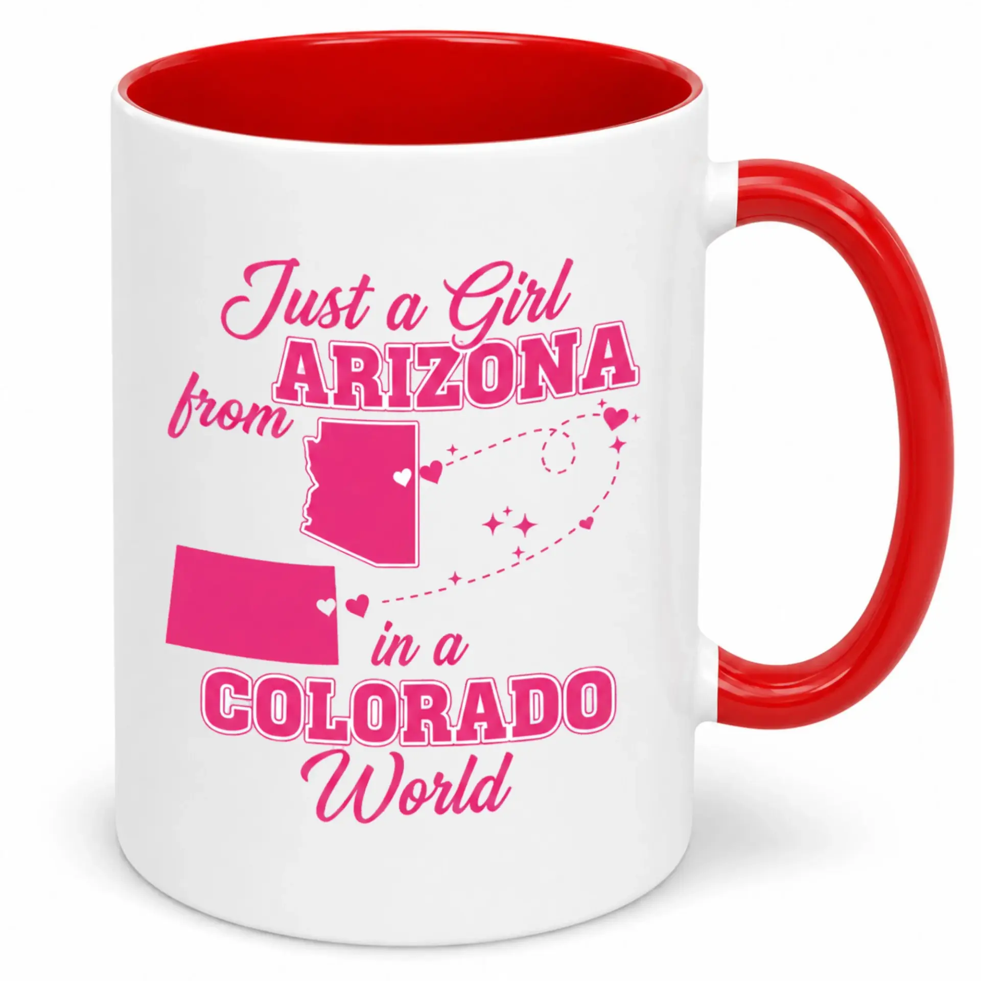 Arizona Girl in a Colorado Funny Ceramic Coffee Mug State Pride Home Kitchen Tea Cup Unique Gift Idea for Friends and Family