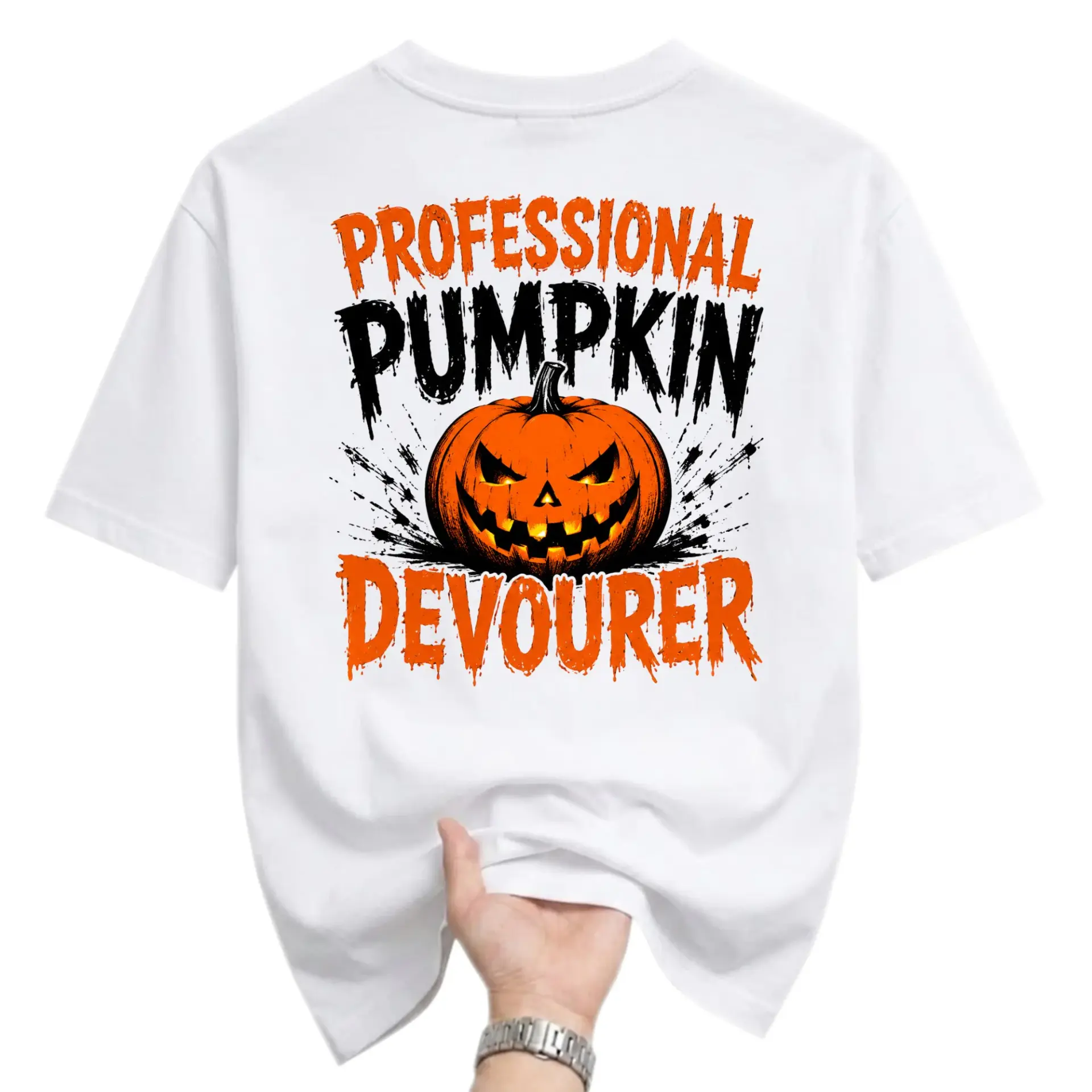 Funny Shirt Professional Pumpkin Devourer Graphic Tee Seasonal Apparel Casual Cotton Crew Neck Unisex Casual Top