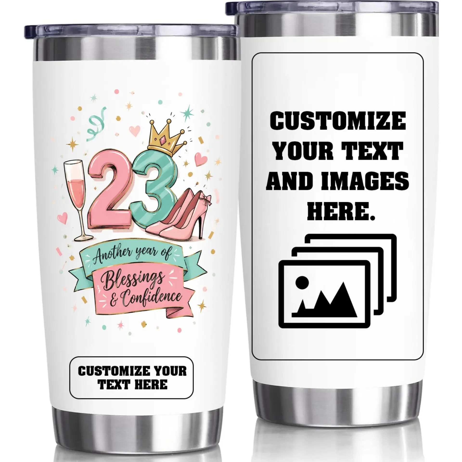 Risk: the Product Image Contains Placeholders Explicitly Instructing the User to Customize the Design, Which Does Not Constitute a Finished, Sellable Retail Product Design.