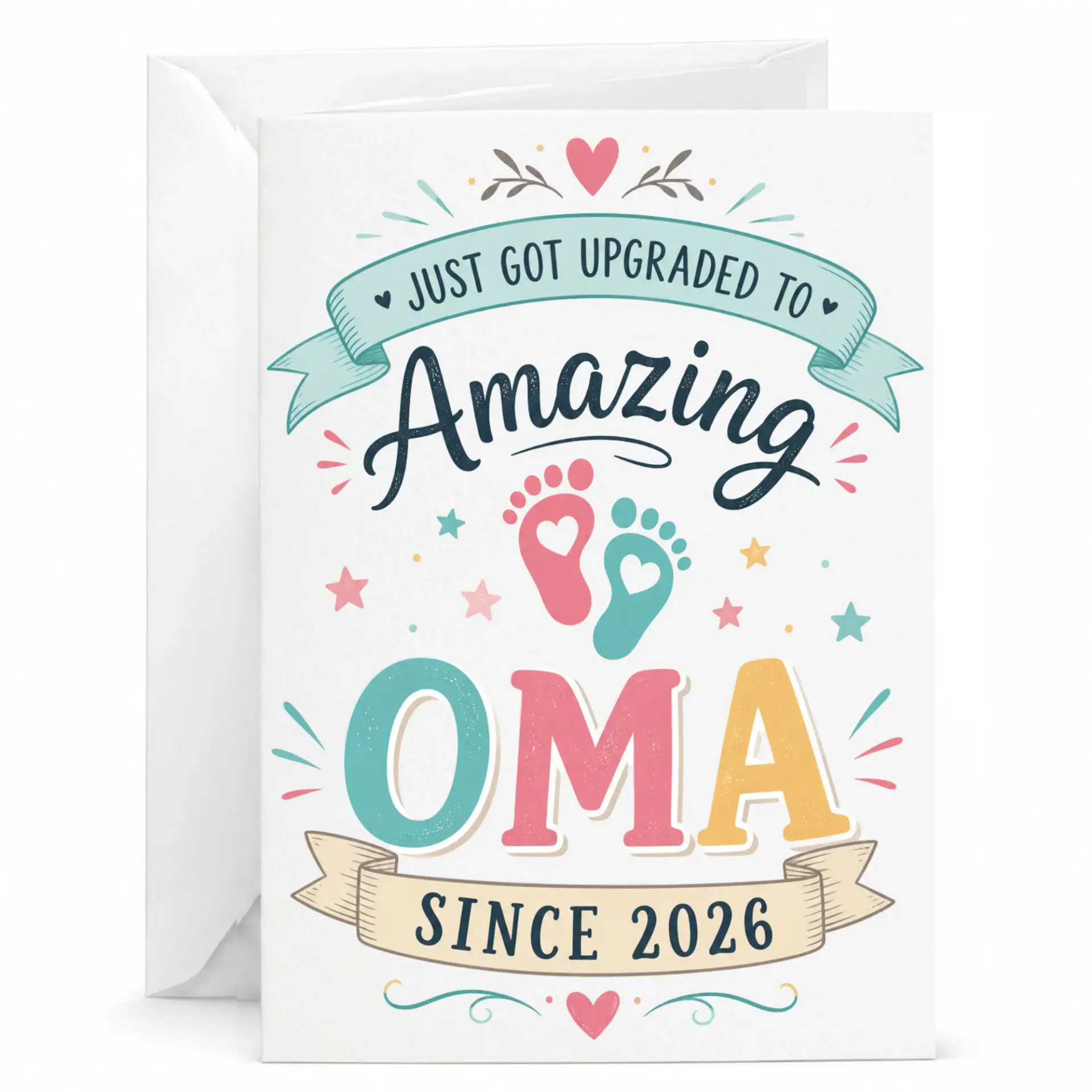 Greeting Card Just Got Upgraded to Oma Since 2026 Announcement for New Grandmother