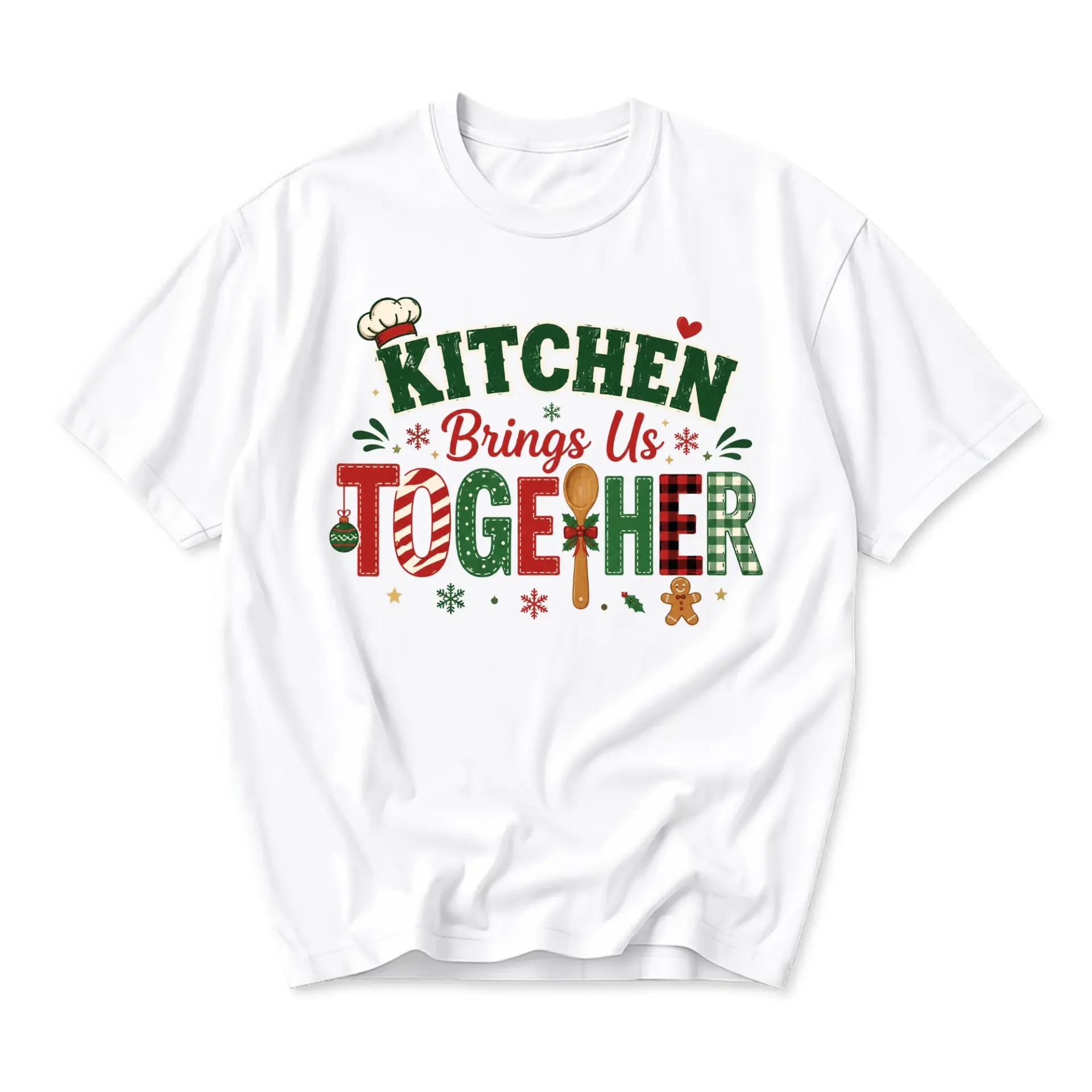 Graphic Tee Kitchen Brings Us Together Holiday Shirt Seasonal Cooking