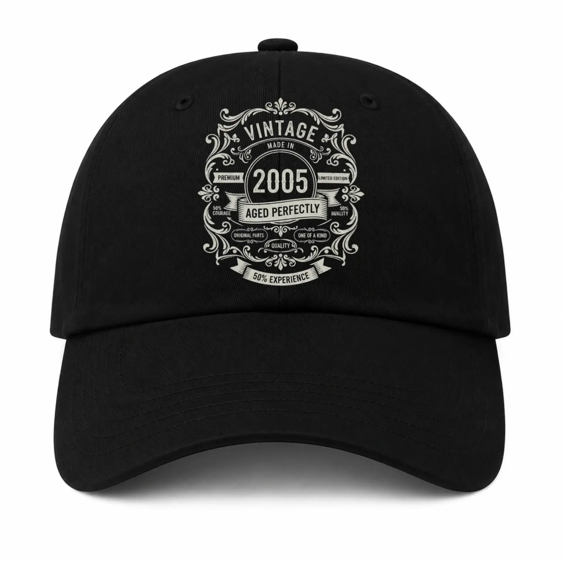 Baseball Cap Vintage 2005 Aged Perfectly Embroidery Design Hat
