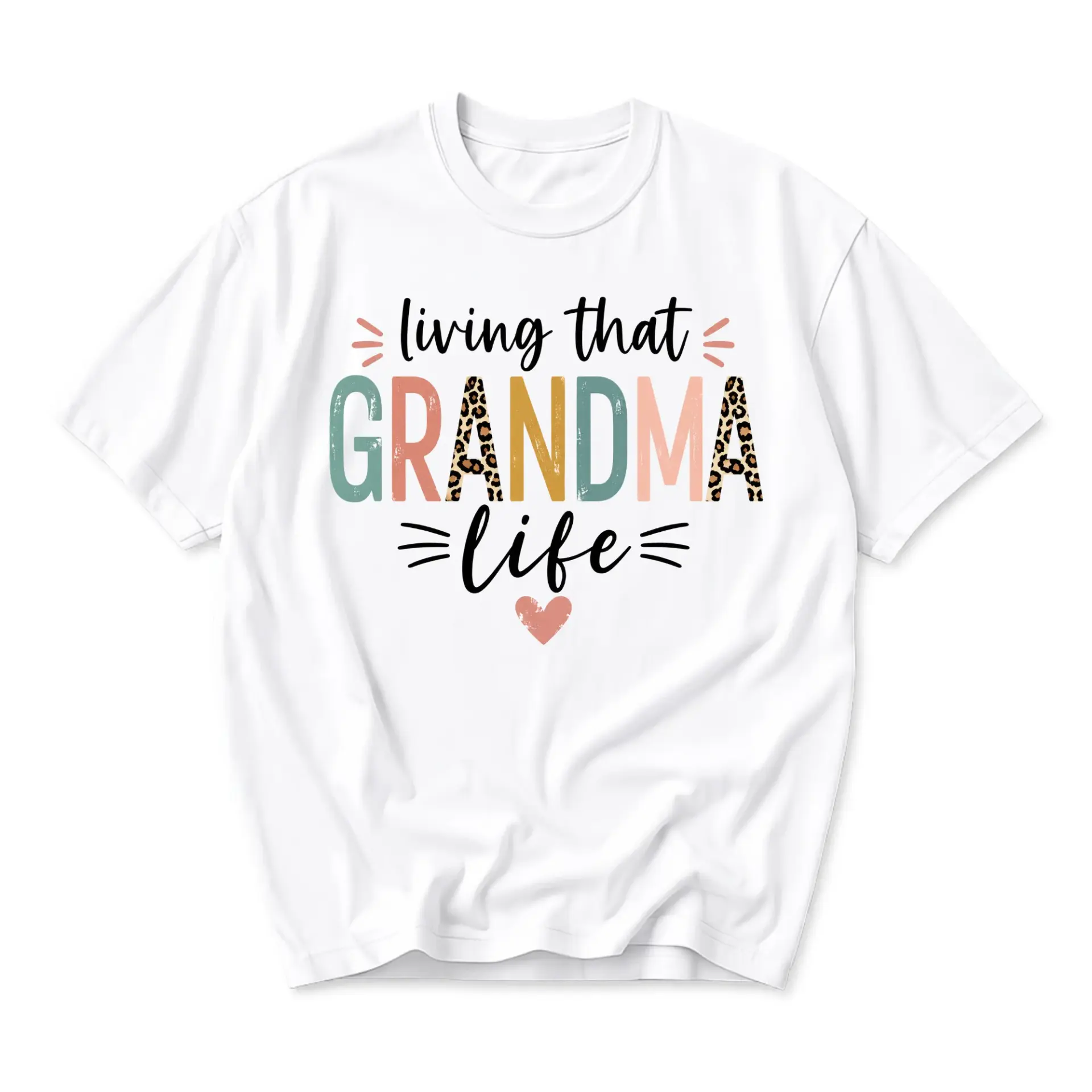 Funny Shirt Living That Grandma Life Graphic Tee Unisex Crew Neck Casual