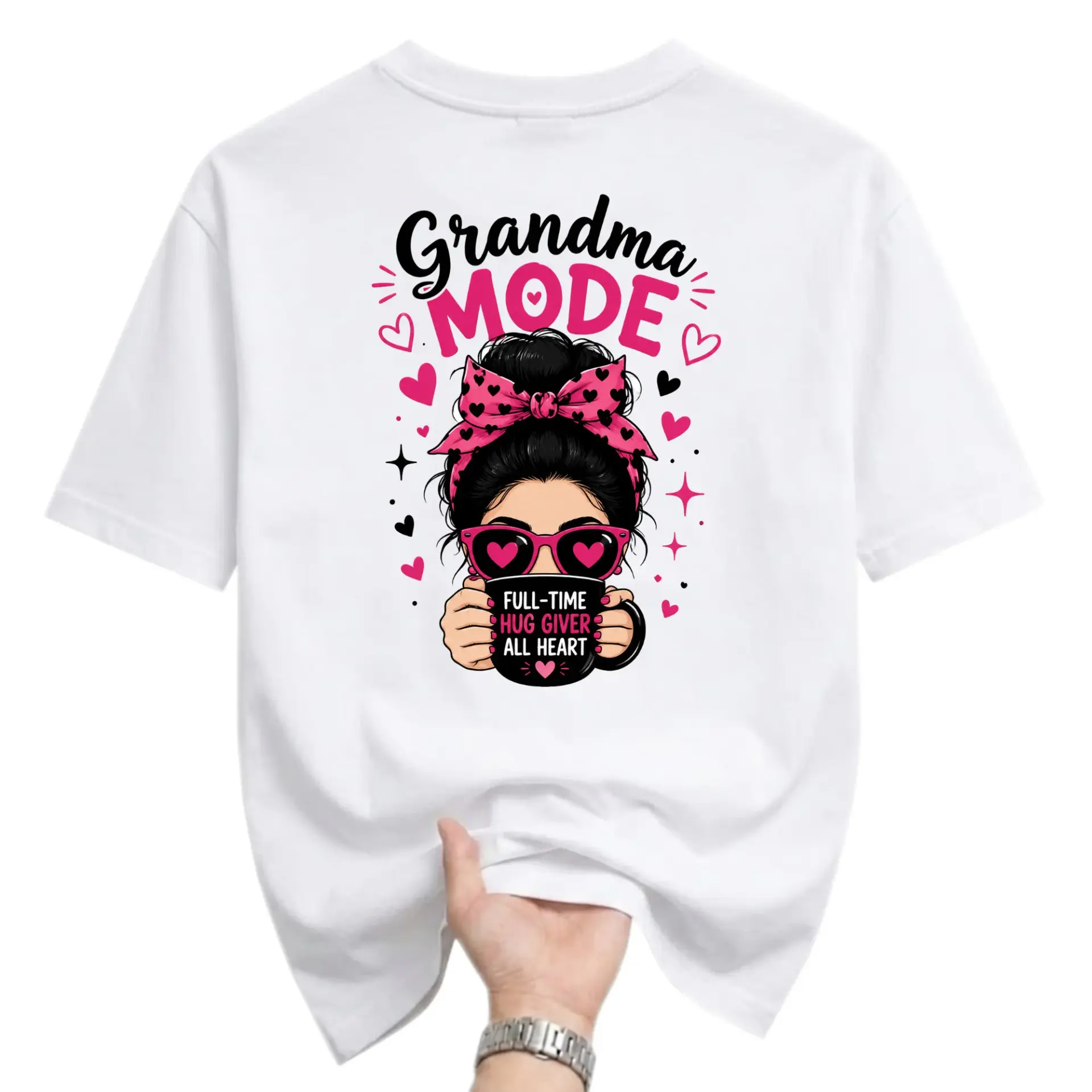 Funny Shirt Grandma Mode Graphic Tee Cute Casual Everyday Outfit Statement Top for Women Comfortable Cotton Blend